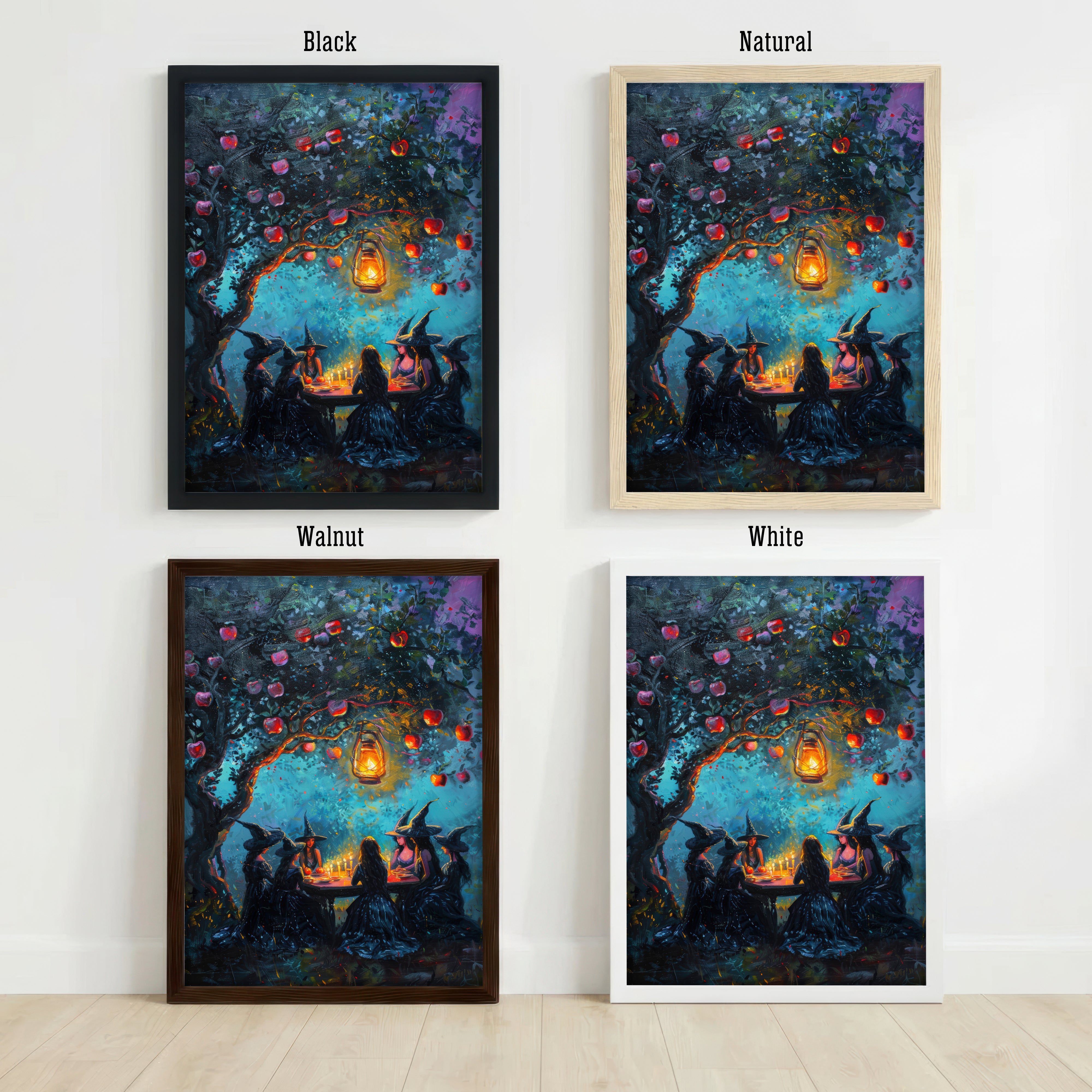 Candlelit Witches Gathering Art Print