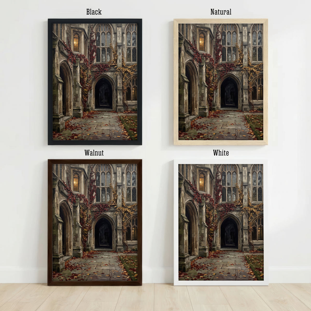 Gothic Church Courtyard Art Print