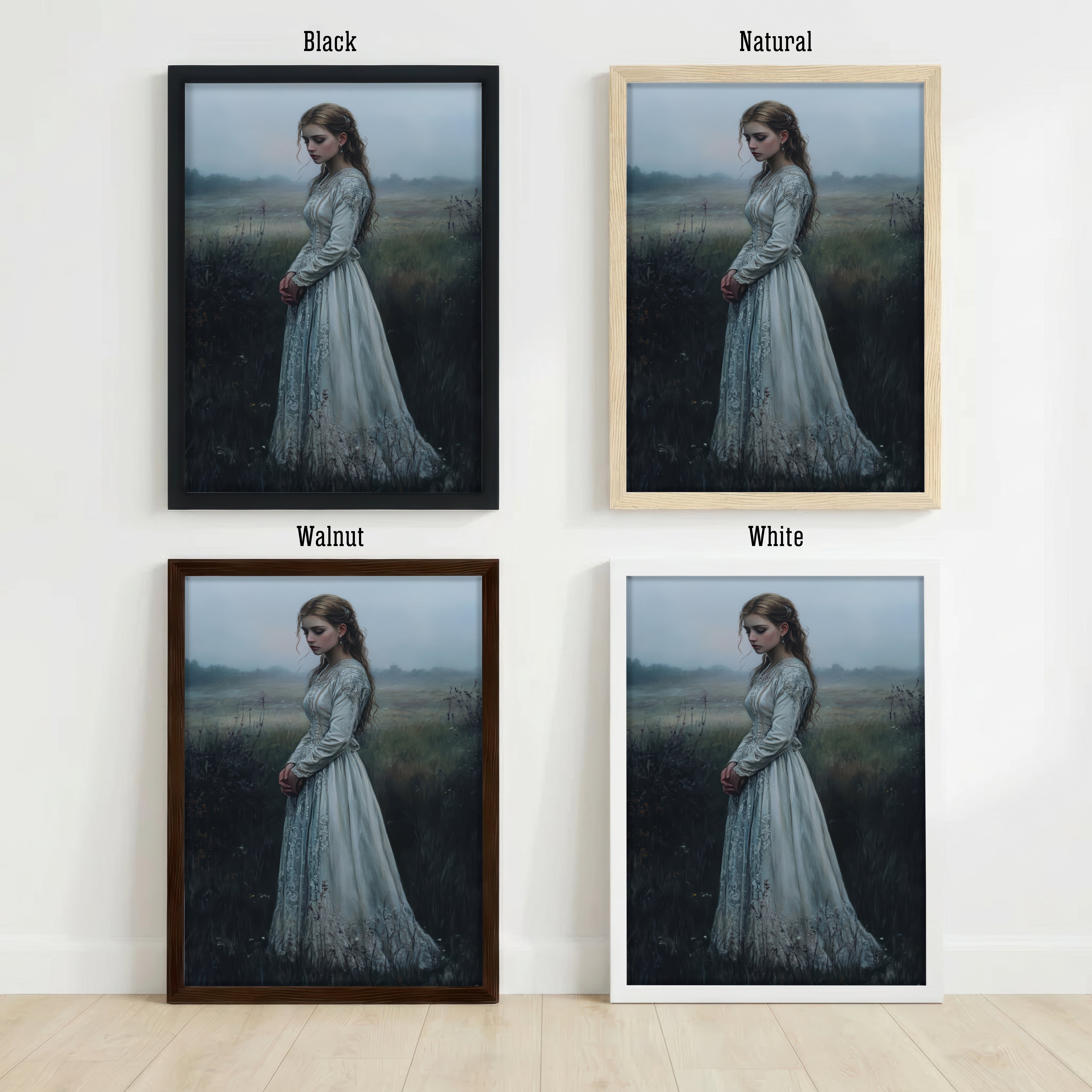 Romantic Woman Portrait Art Print