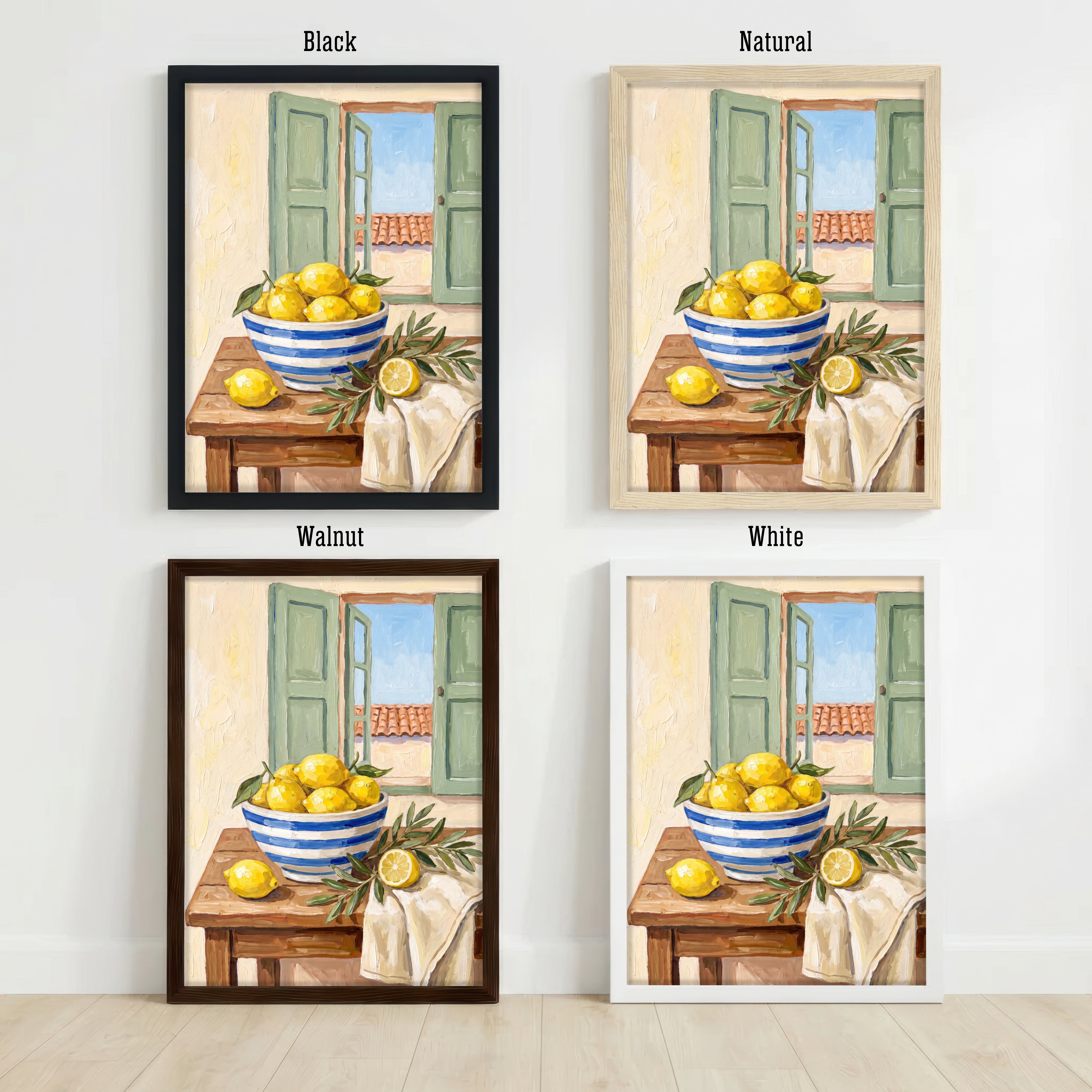 Mediterranean Lemon Bowl Art Print
