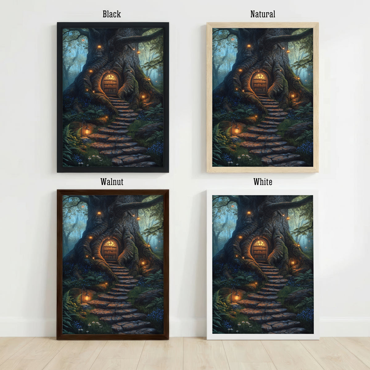 Enchanted Tree Library Art Print