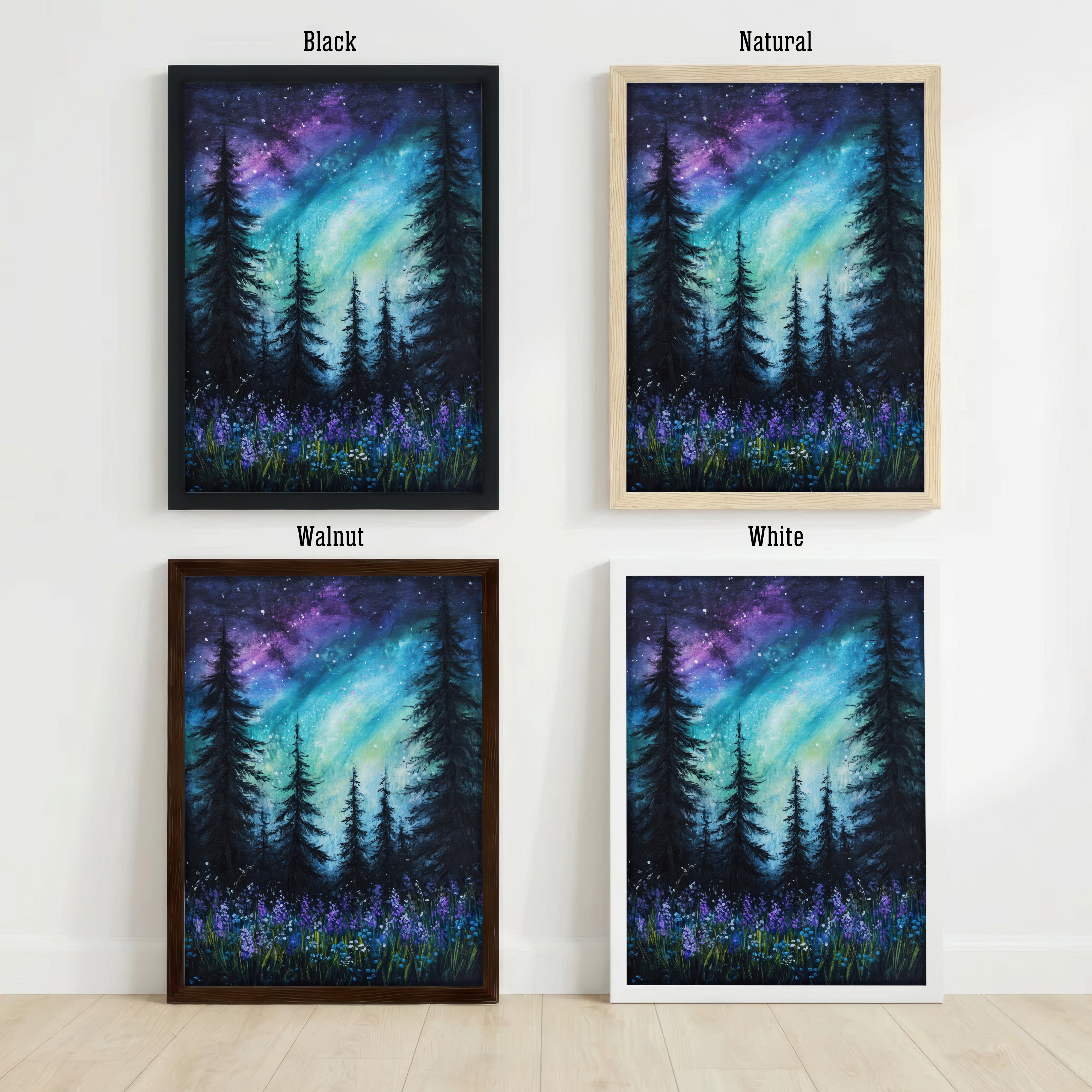 Enchanted Night Forest Art Print