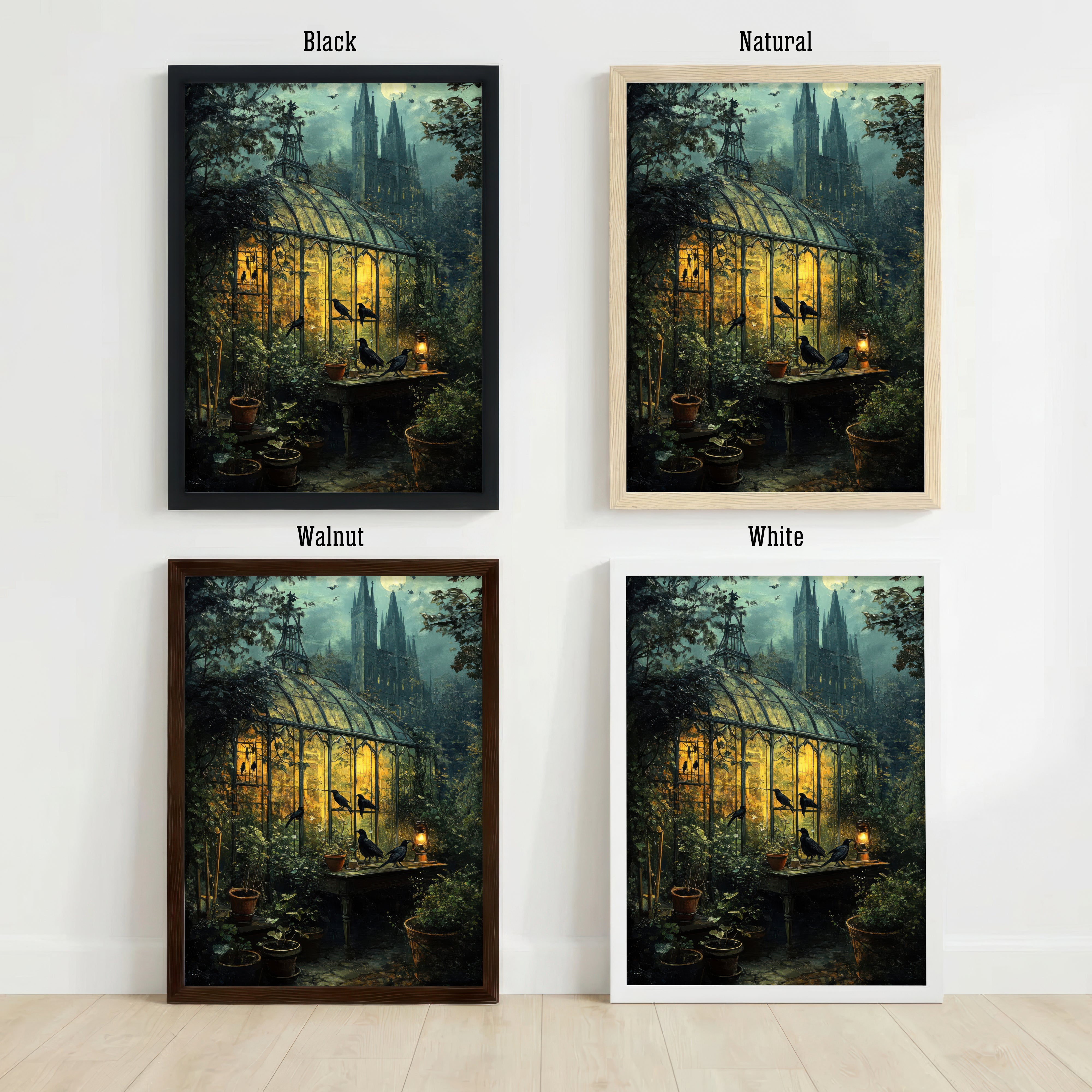 Gothic Raven Conservatory Art Print