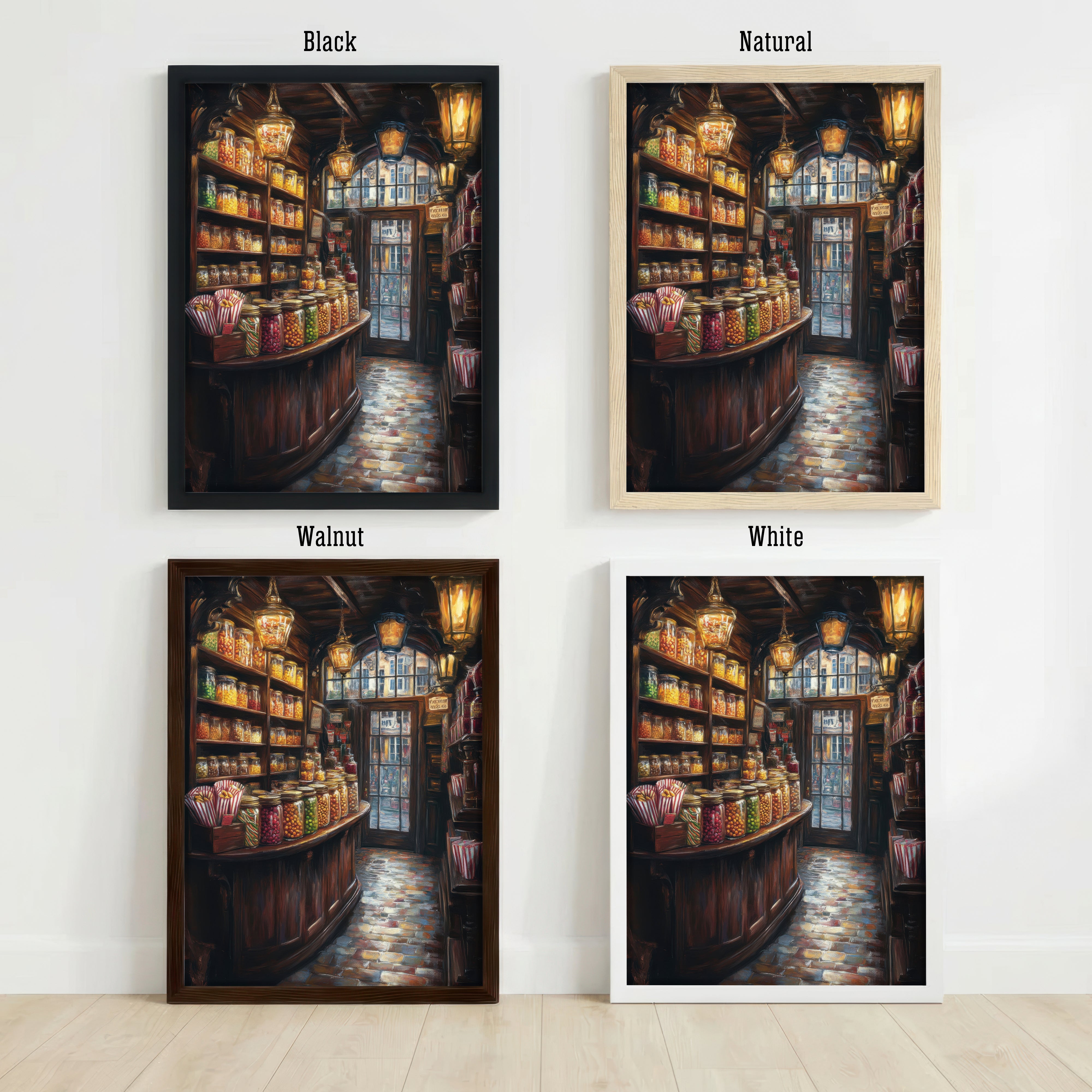 Vintage Sweet Shop Art Print
