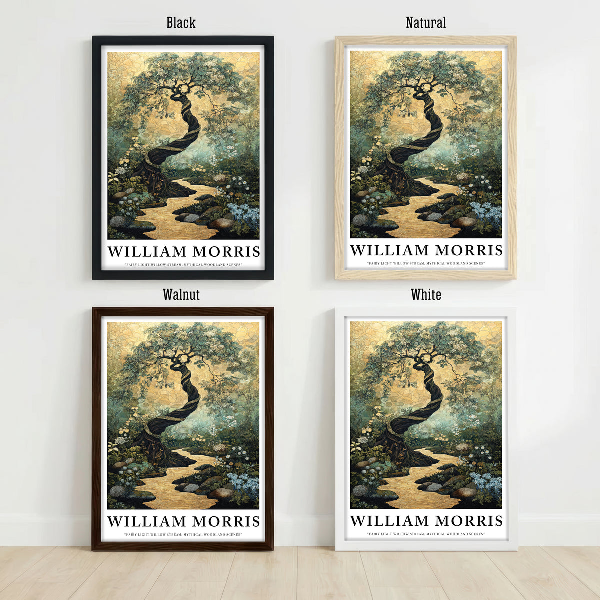 William Morris Inspired Willow Stream Art Print