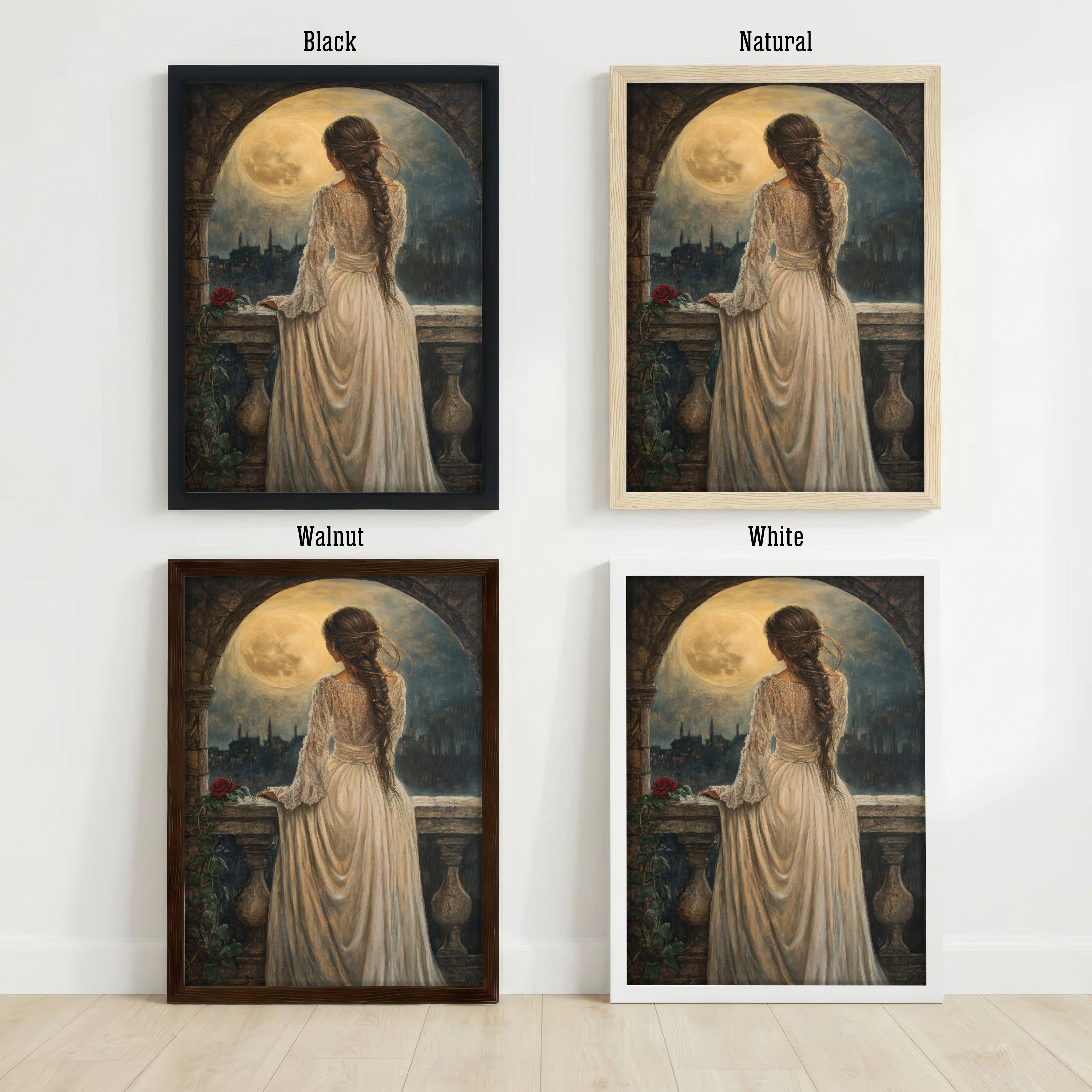 Moonlit Woman Gothic Art Print