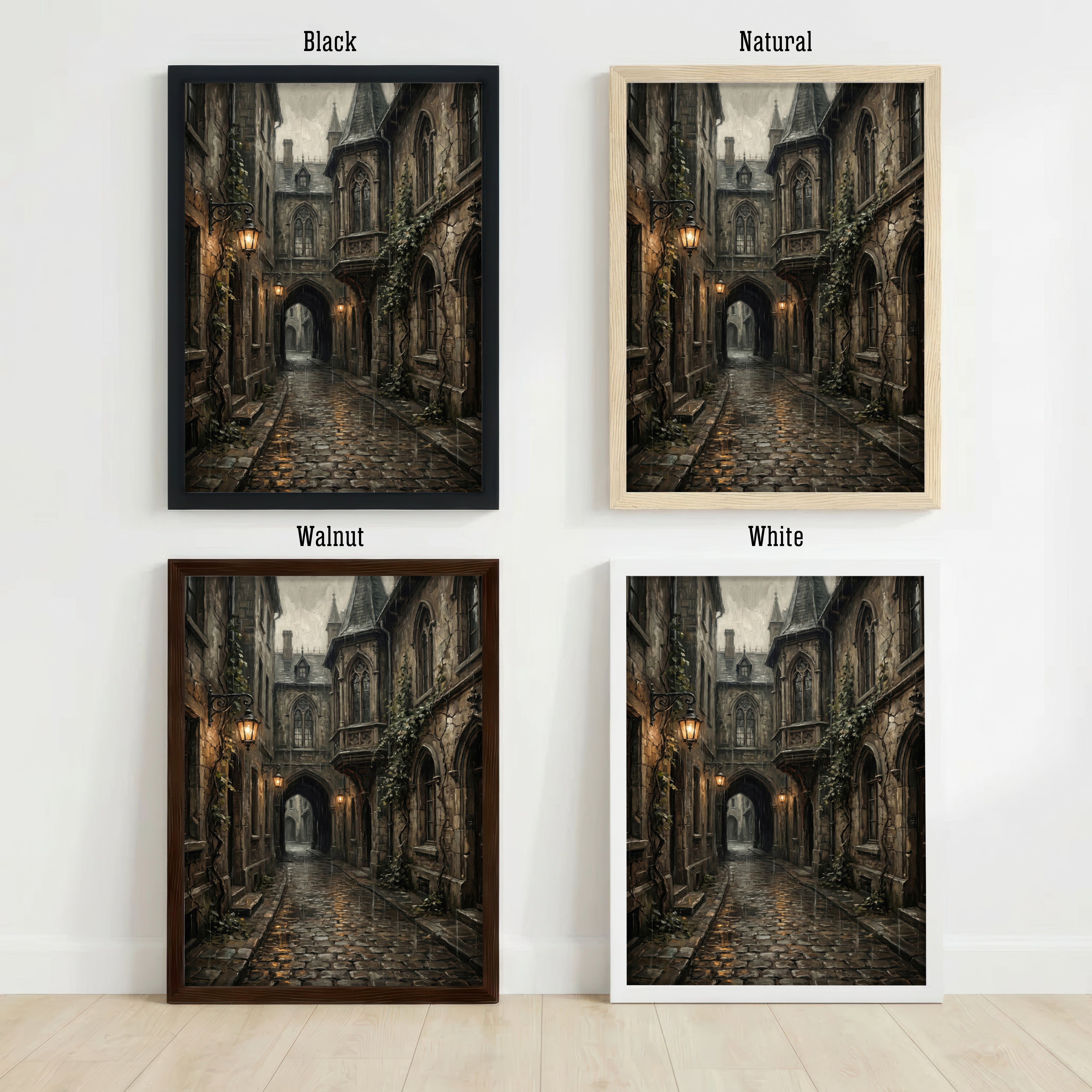 Gothic Medieval Alley Art Print