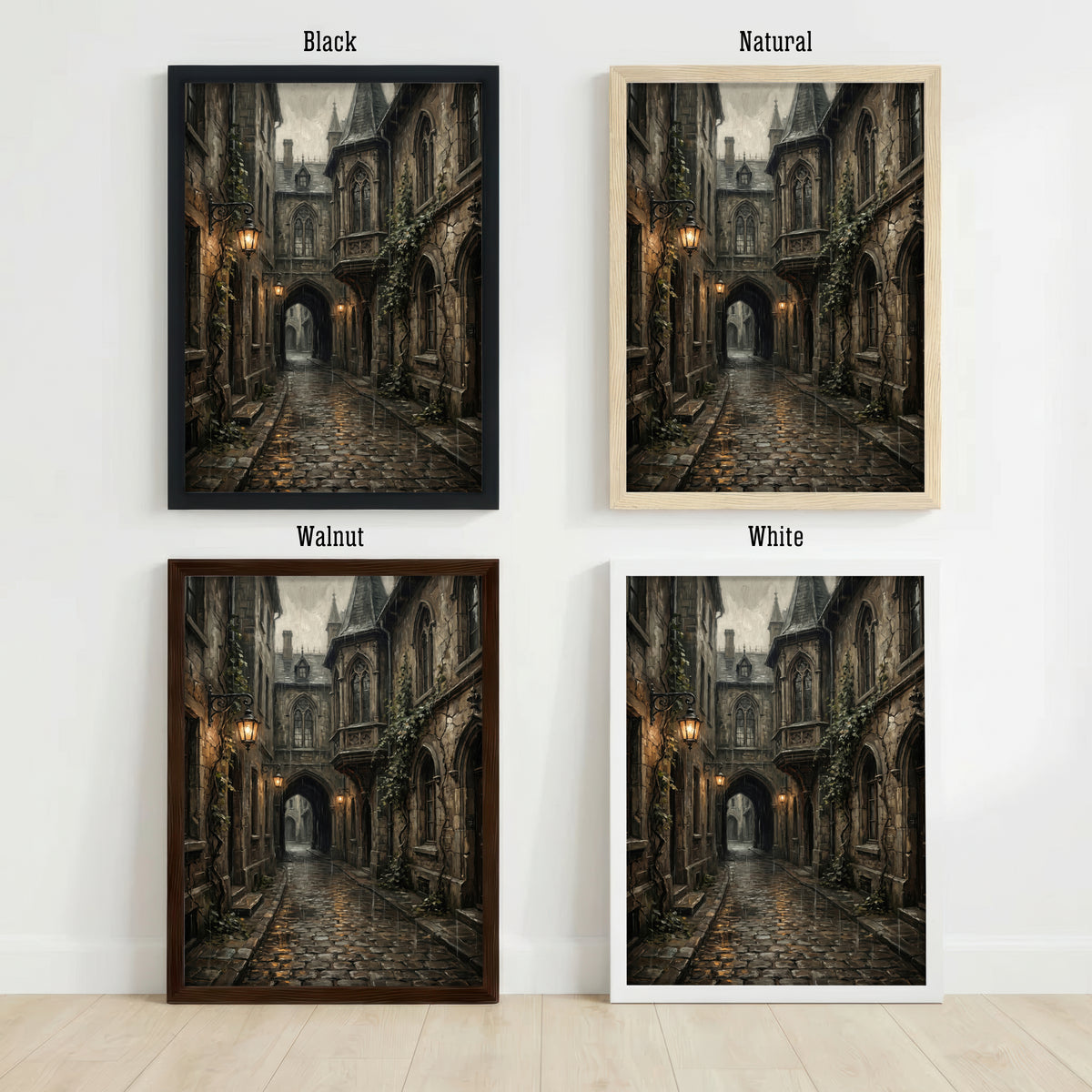 Gothic Medieval Alley Art Print