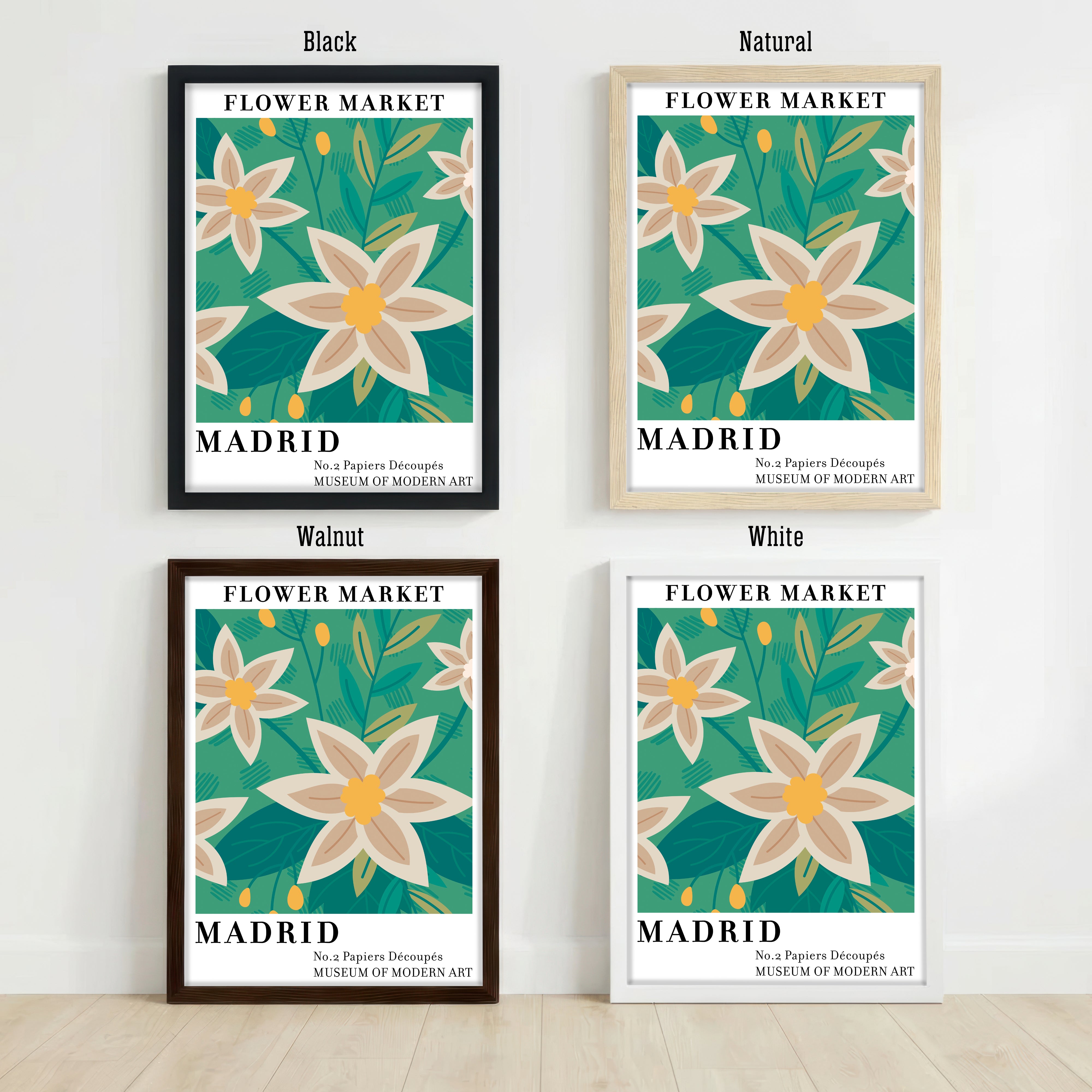 Madrid Flower Market Art Print