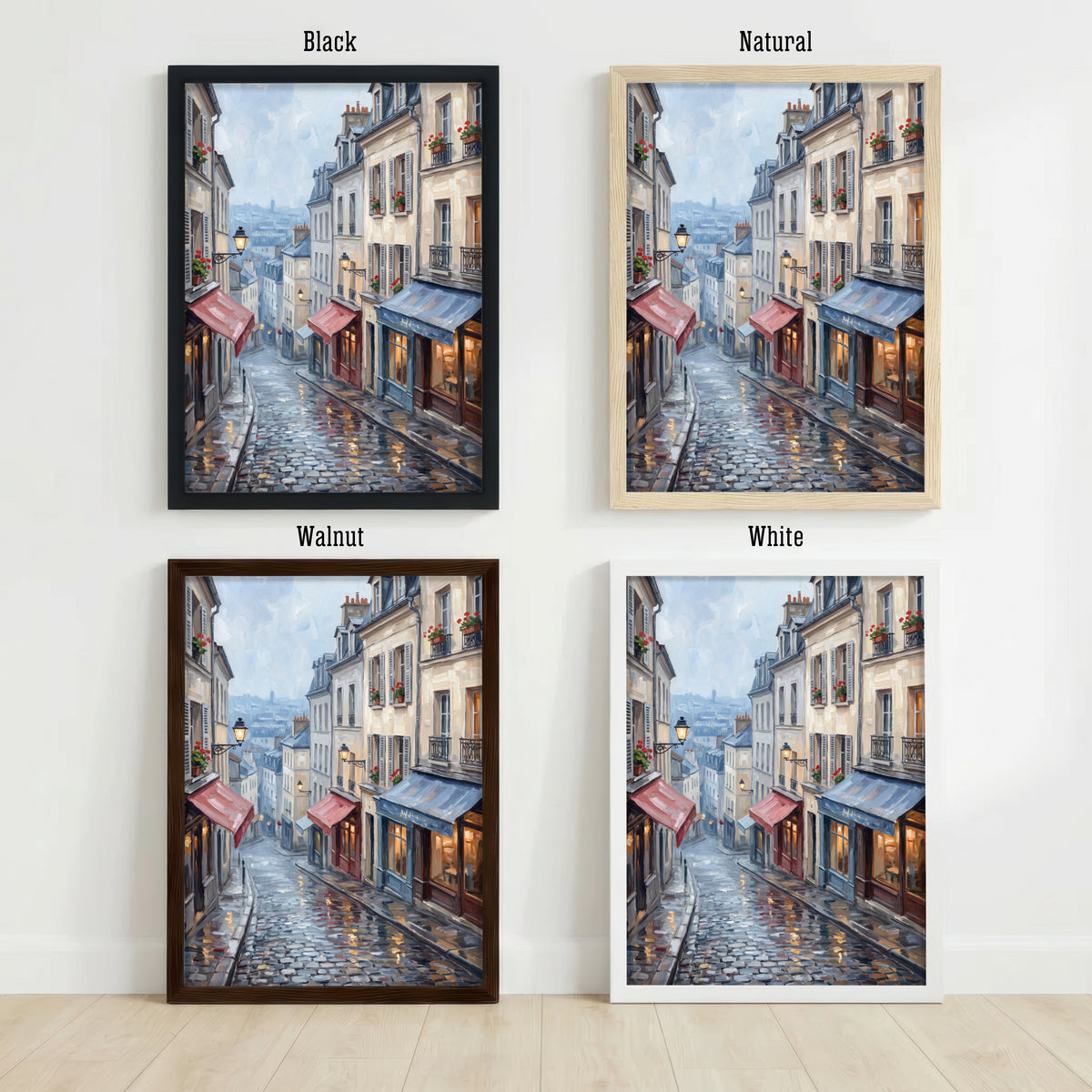 Parisian Cobblestone Street Art Print