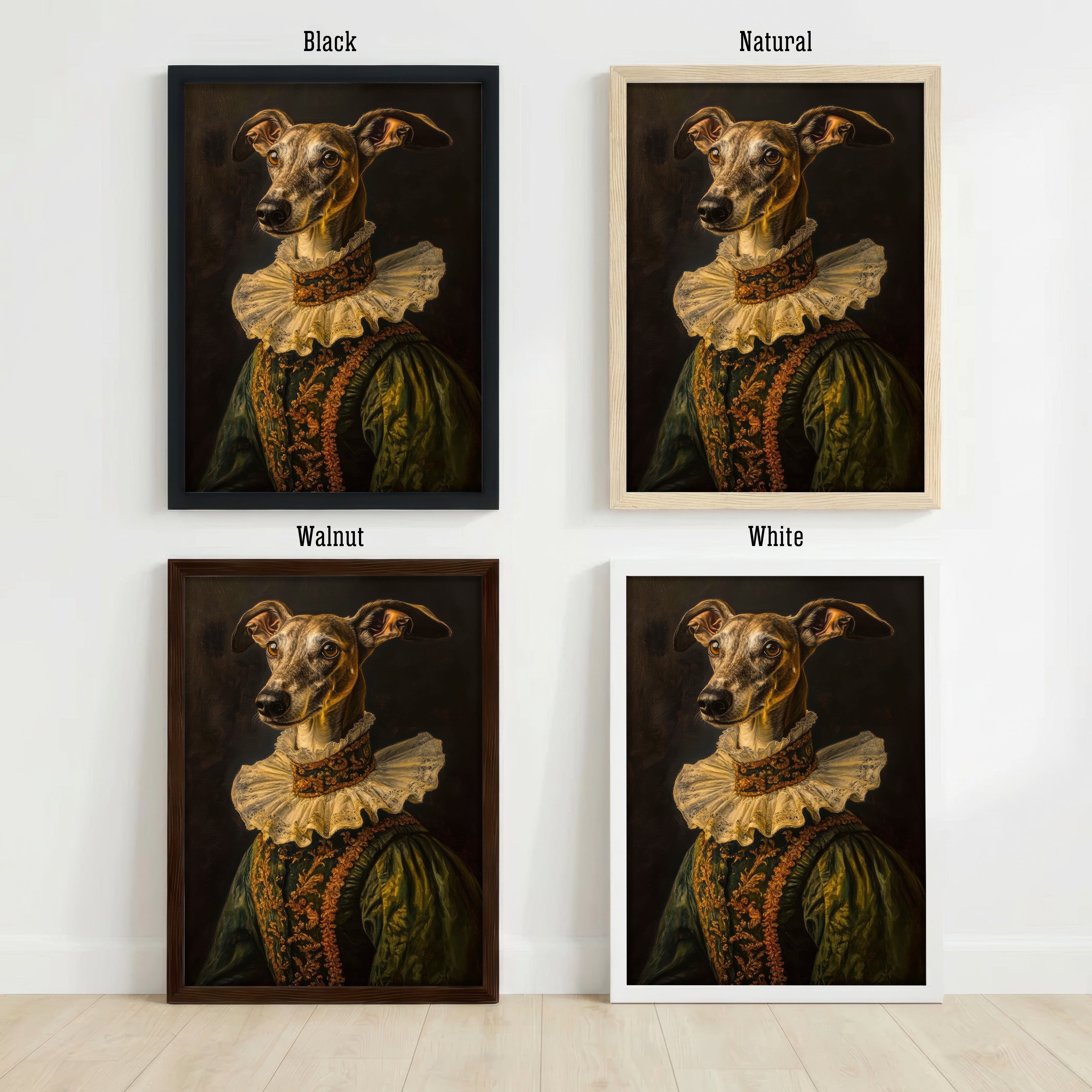Victorian Greyhound Portrait Art Print