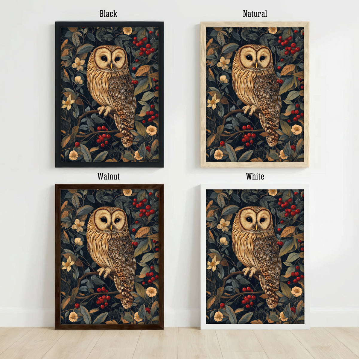 Owl Botanical Art Print