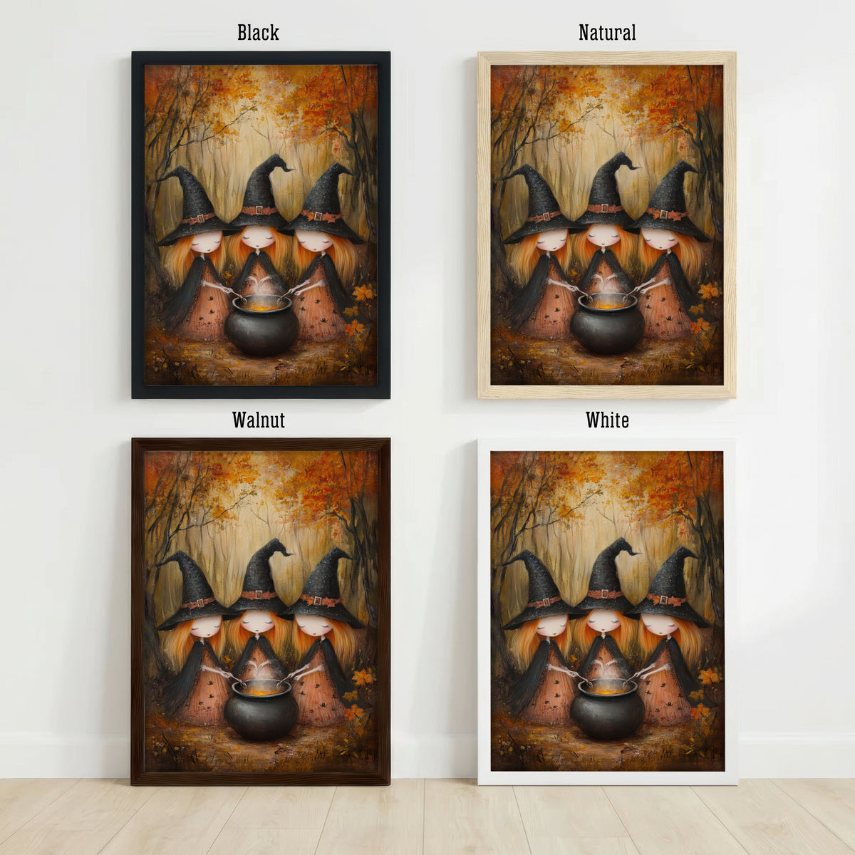 Three Witches Cauldron Art Print