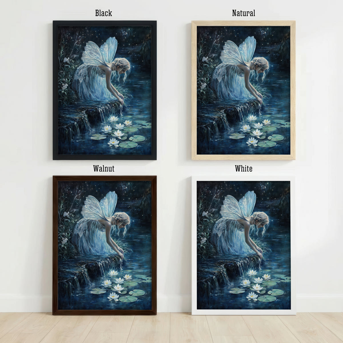 Starlit Waterfall Fairy Art Print