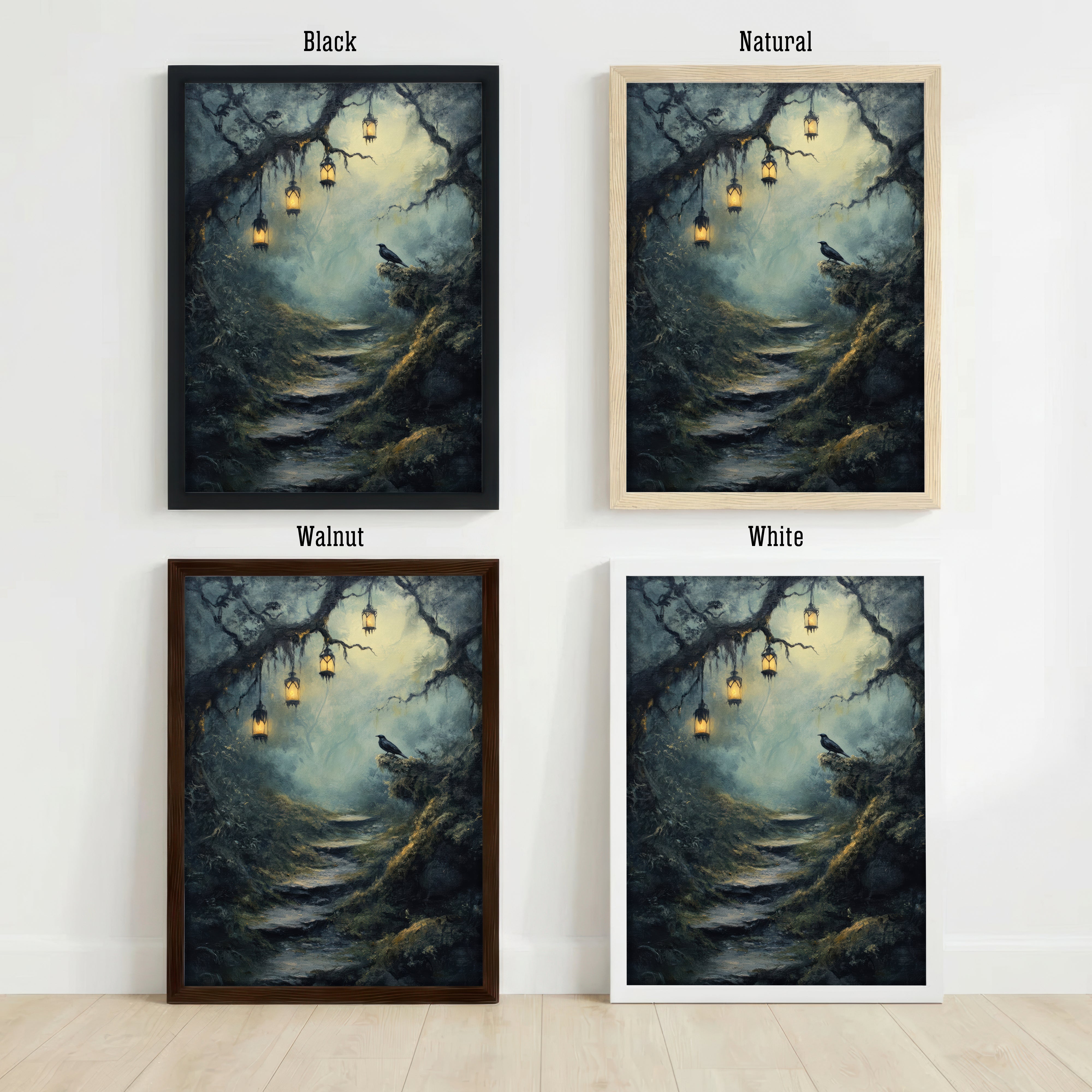 Enchanted Forest Raven Art Print