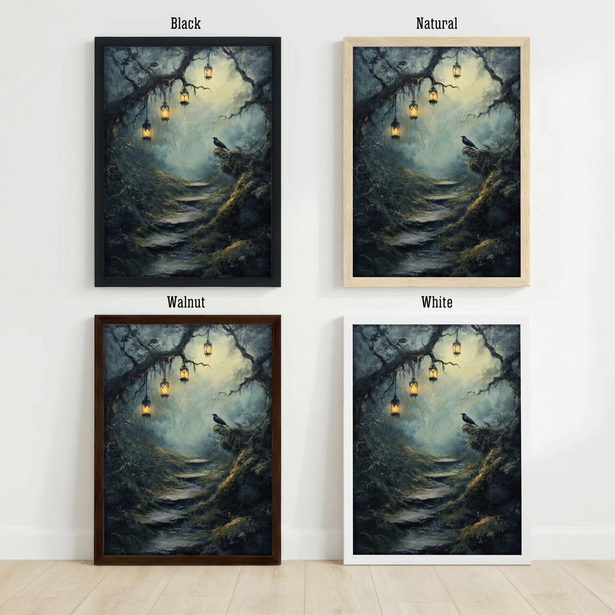 Enchanted Forest Raven Art Print