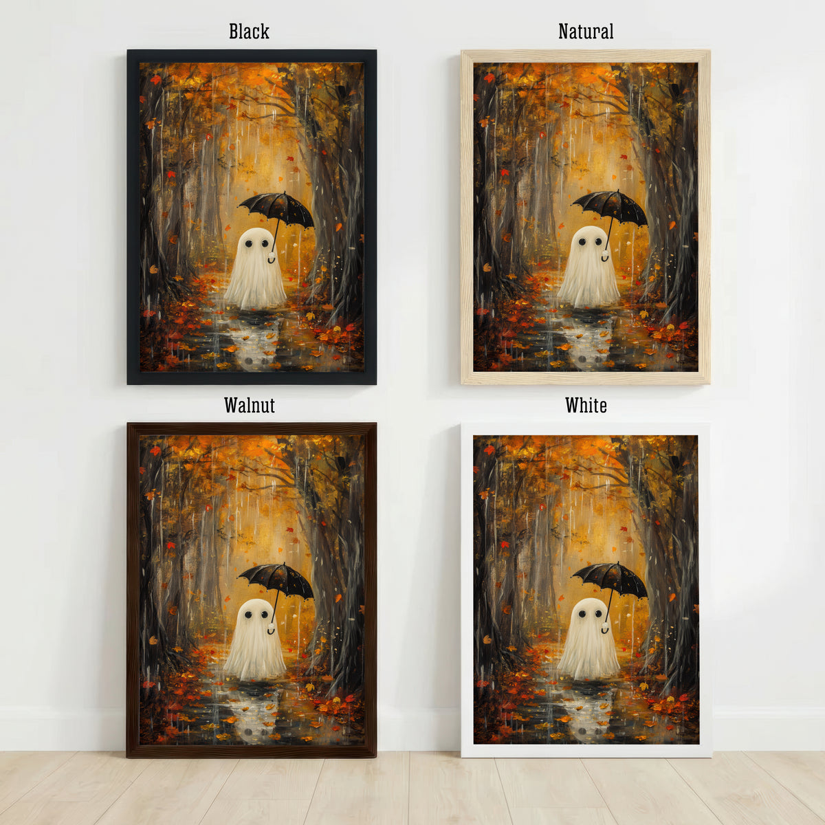 Ghost in Autumn Forest Art Print