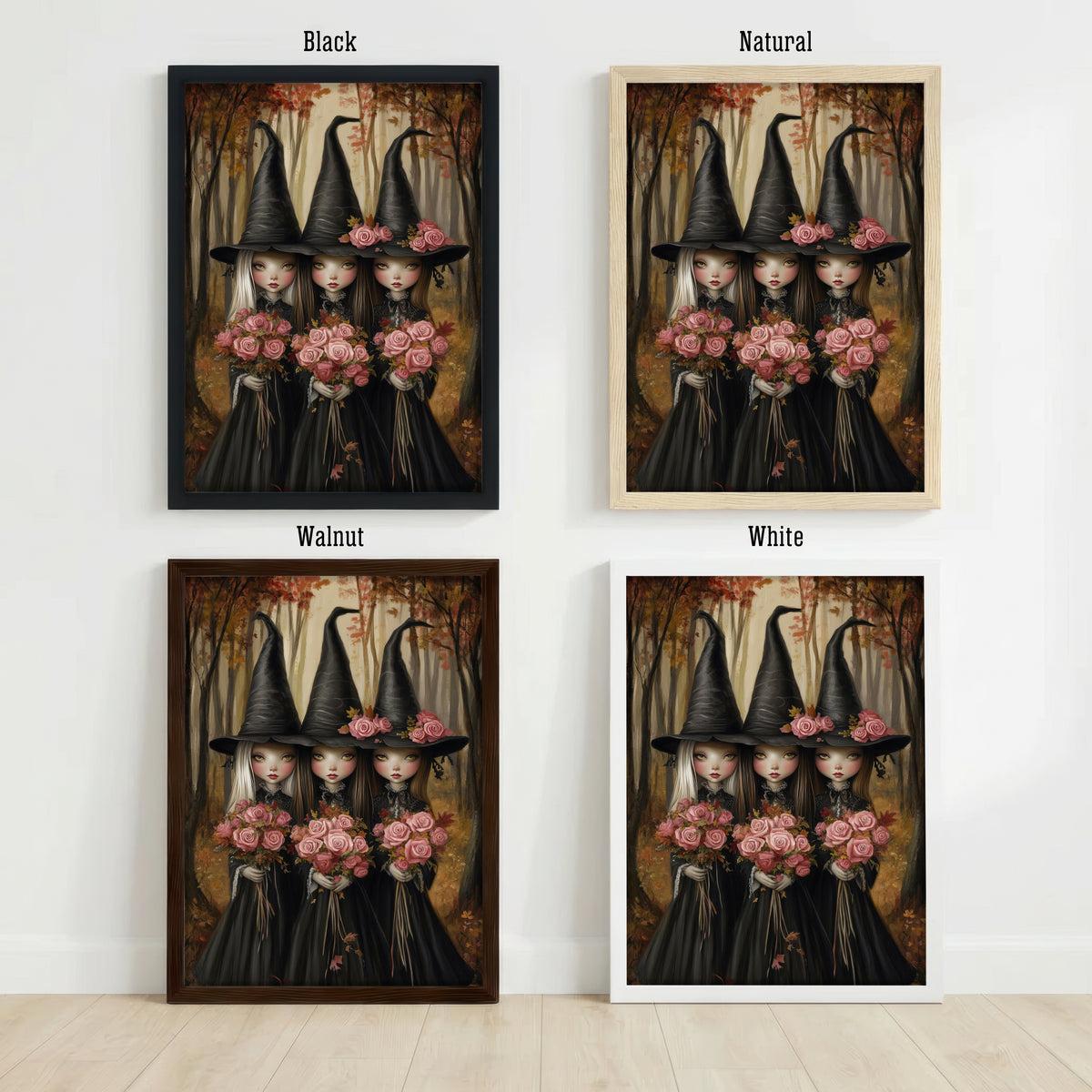 Three Witch Sisters Gothic Art Print