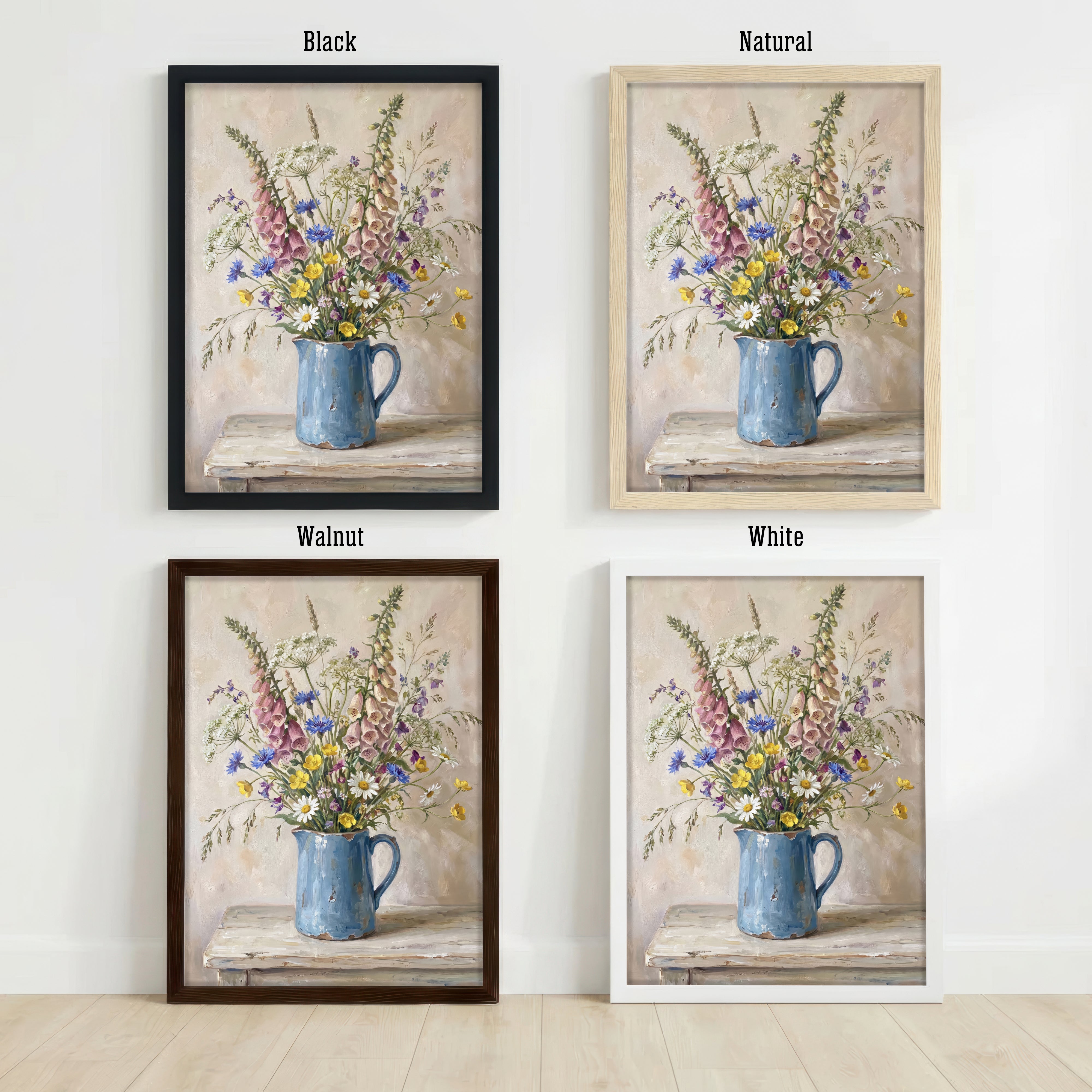 Wildflower Jug Still Life Art Print