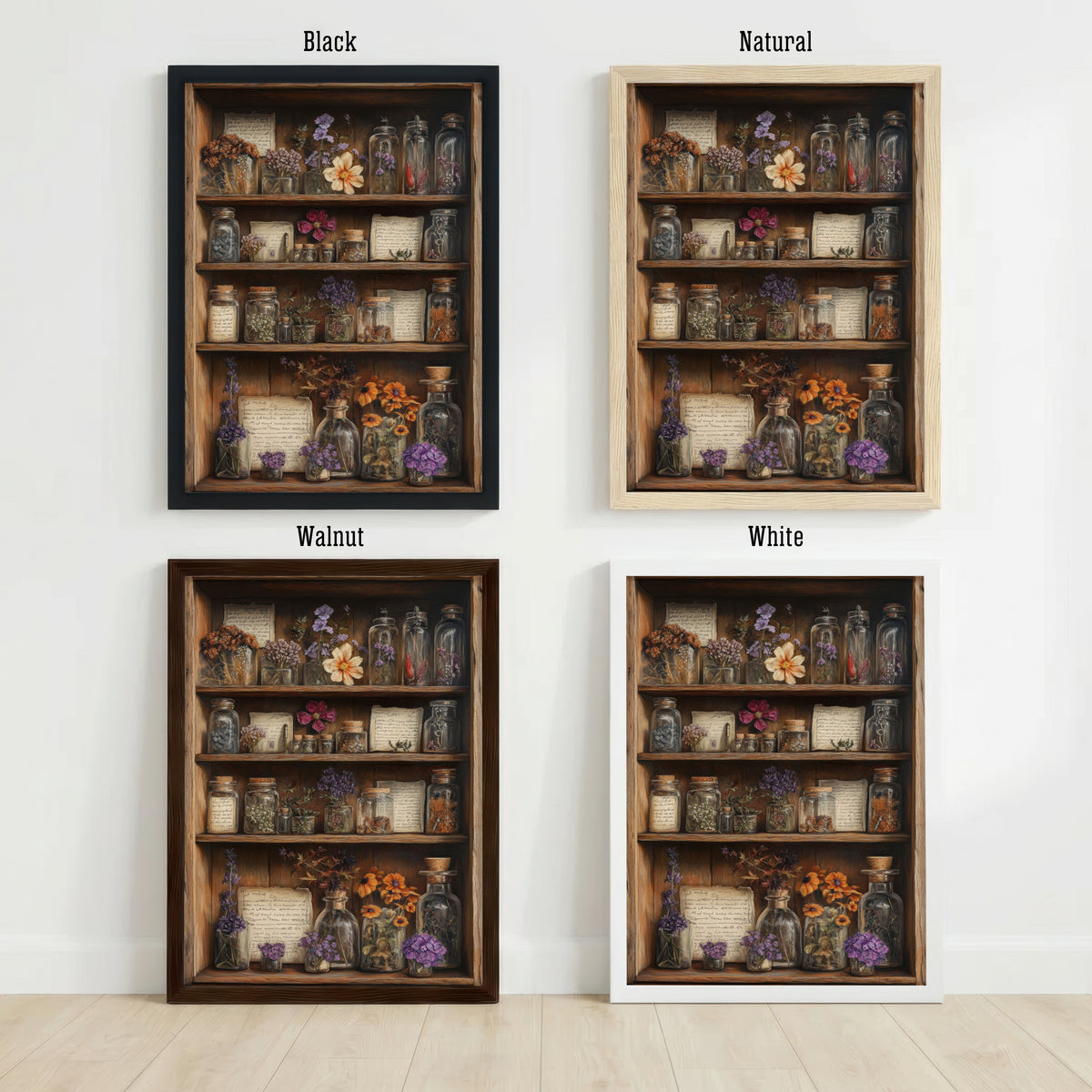 Vintage Apothecary Flowers Art Print