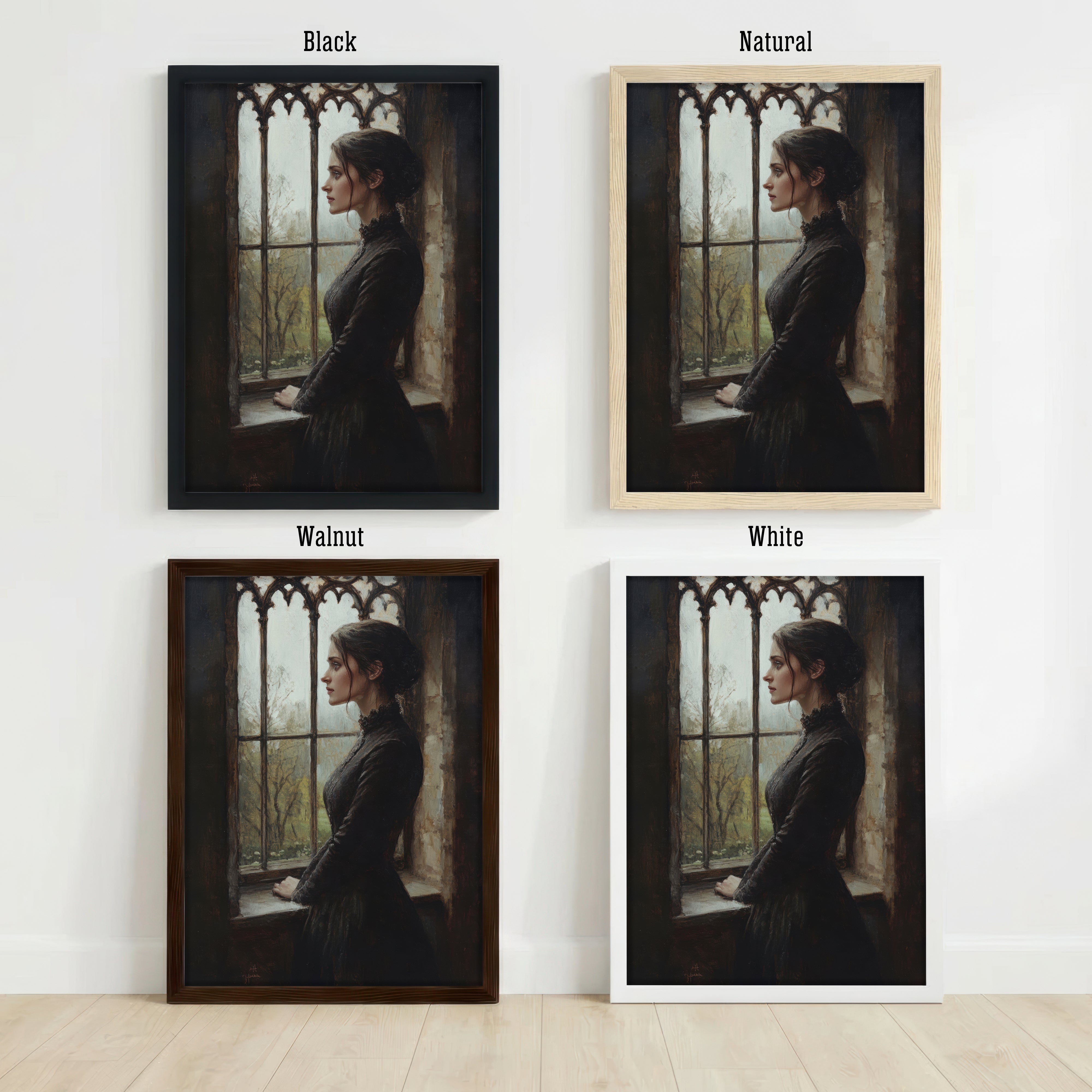 Gothic Woman Portrait Art Print