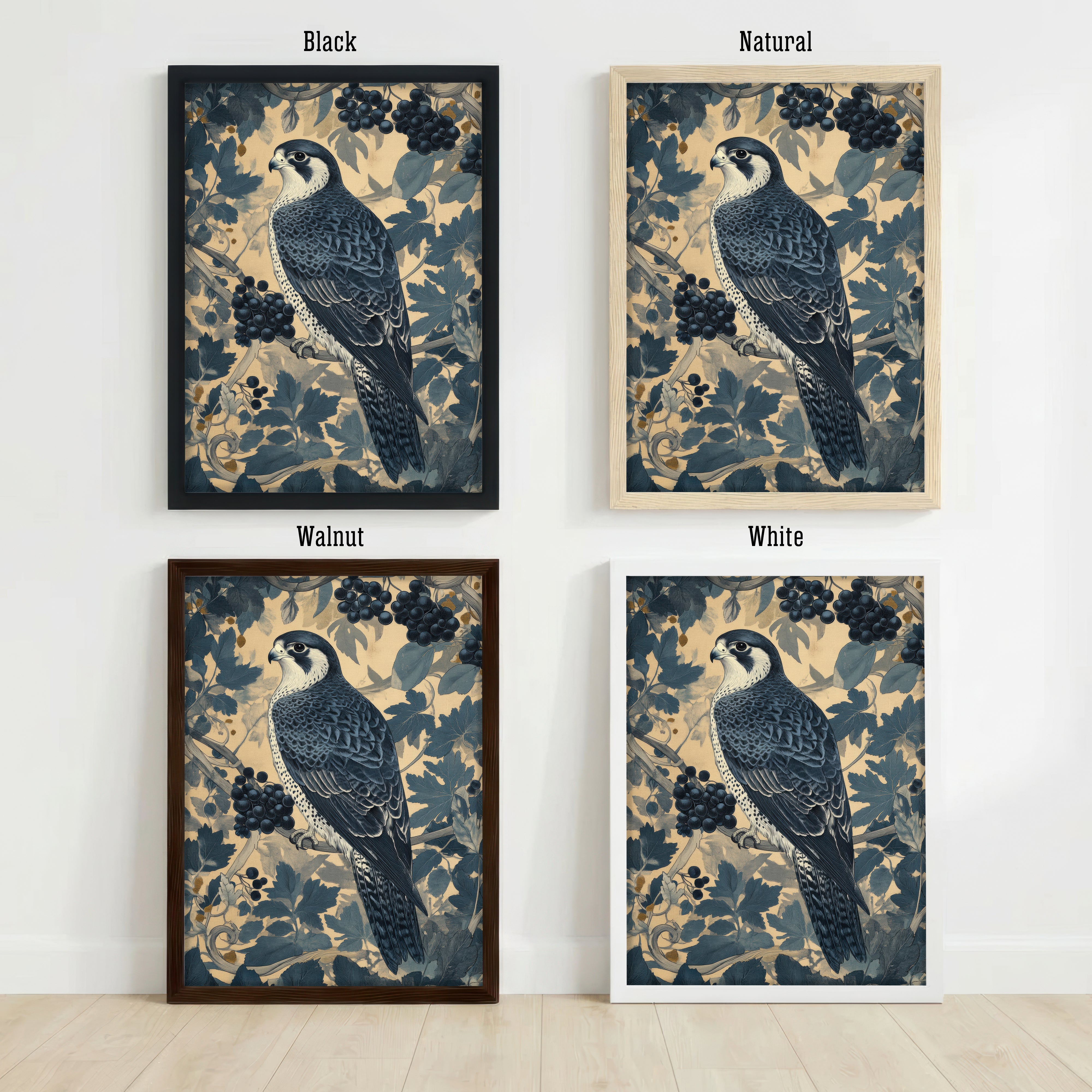 Peregrine Falcon Botanical Art Print