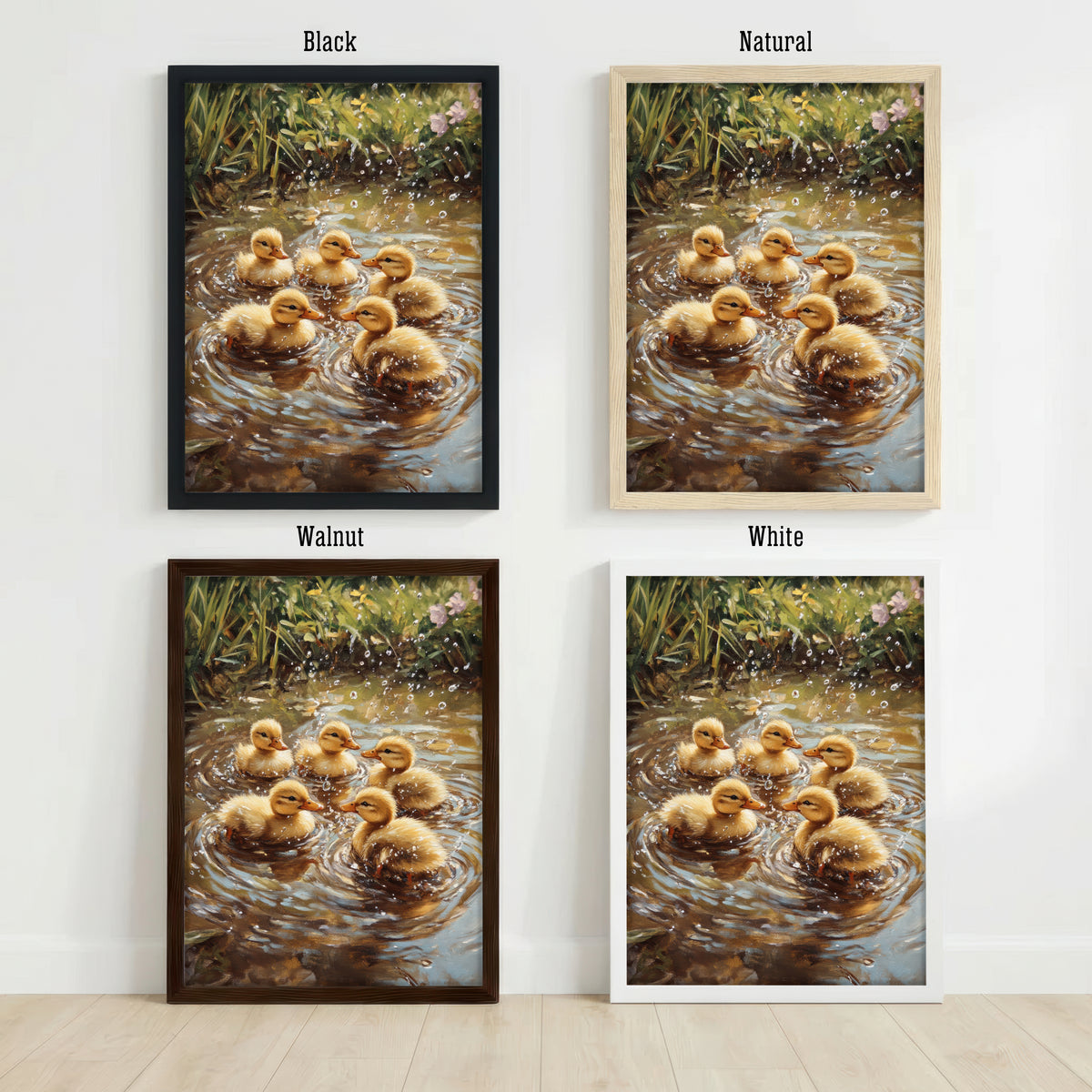 Duckling Pond Painterly Art Print
