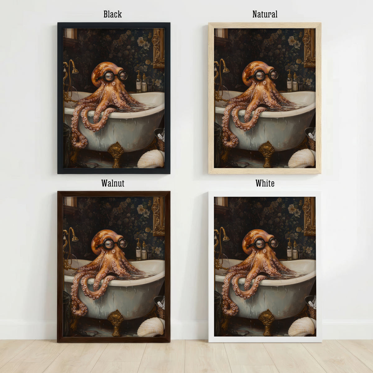 Victorian Octopus Dark Academia Art Print