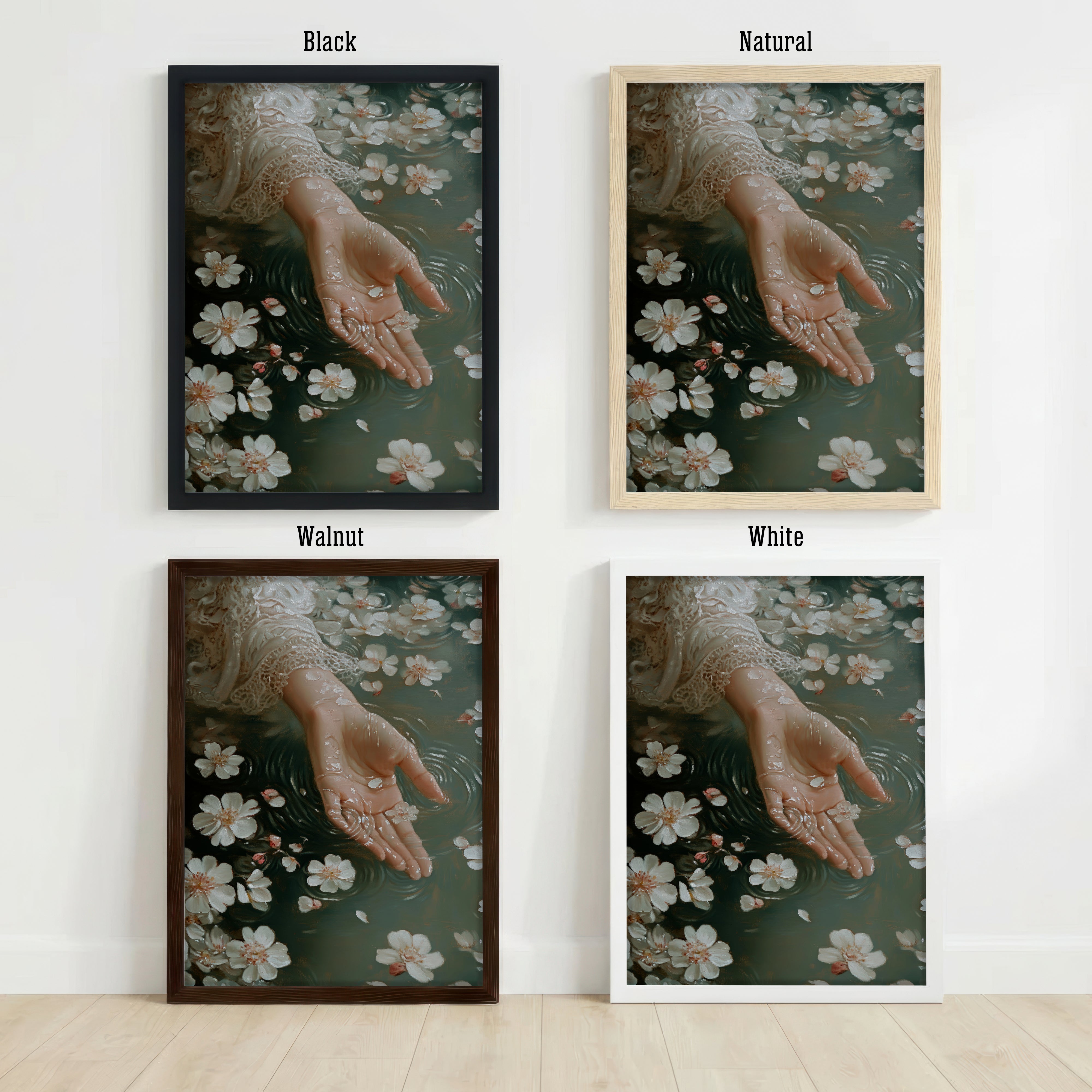 Woman in Blossom Water Art Print