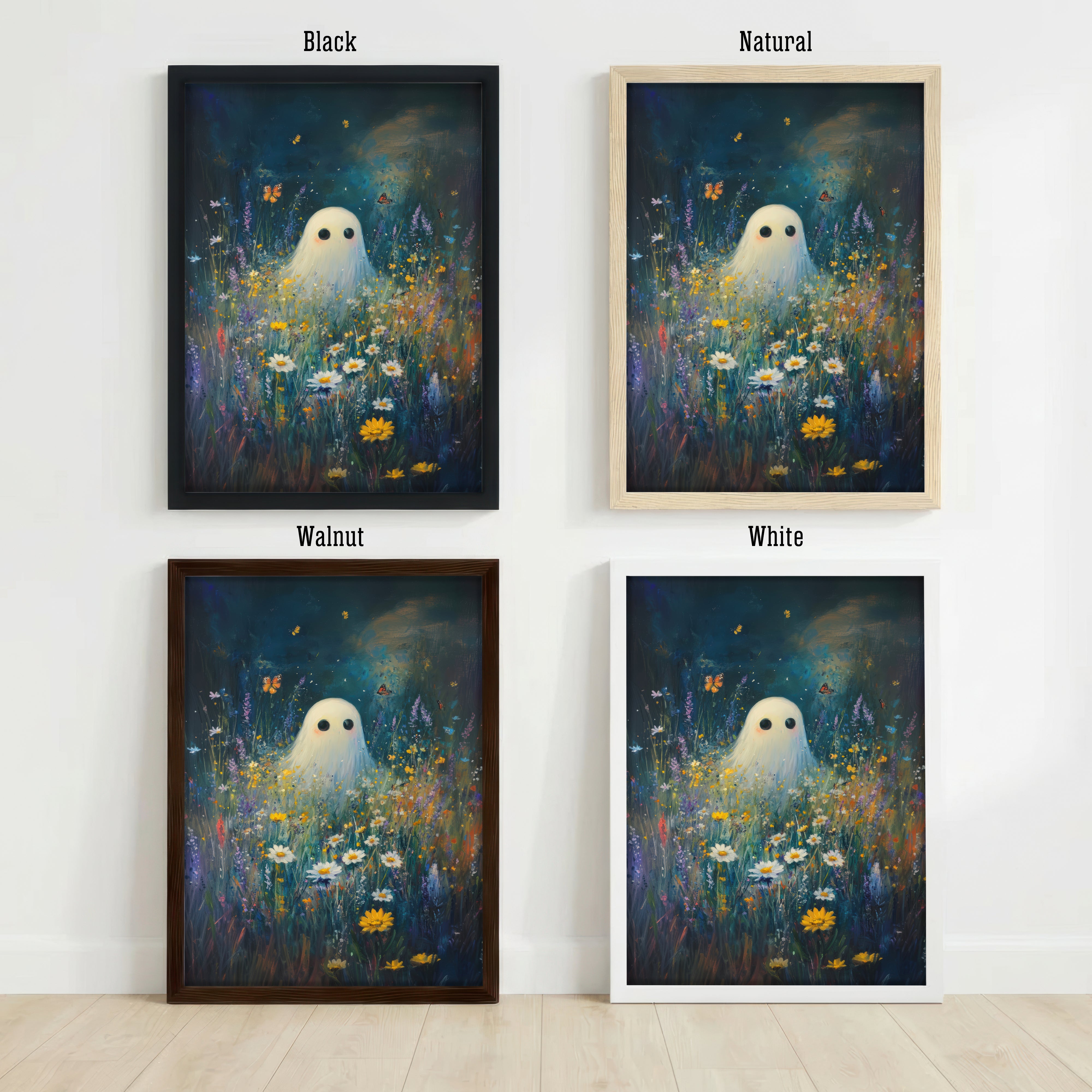 Ghost in Wildflower Meadow Art Print