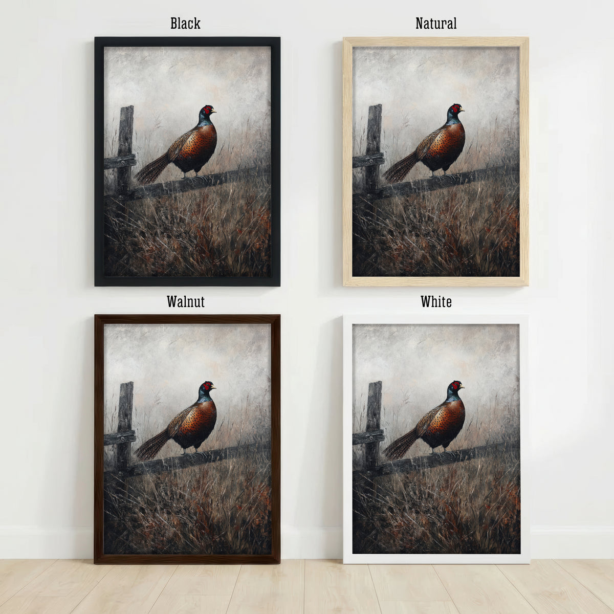 Pheasant Dark Wildlife Art Print