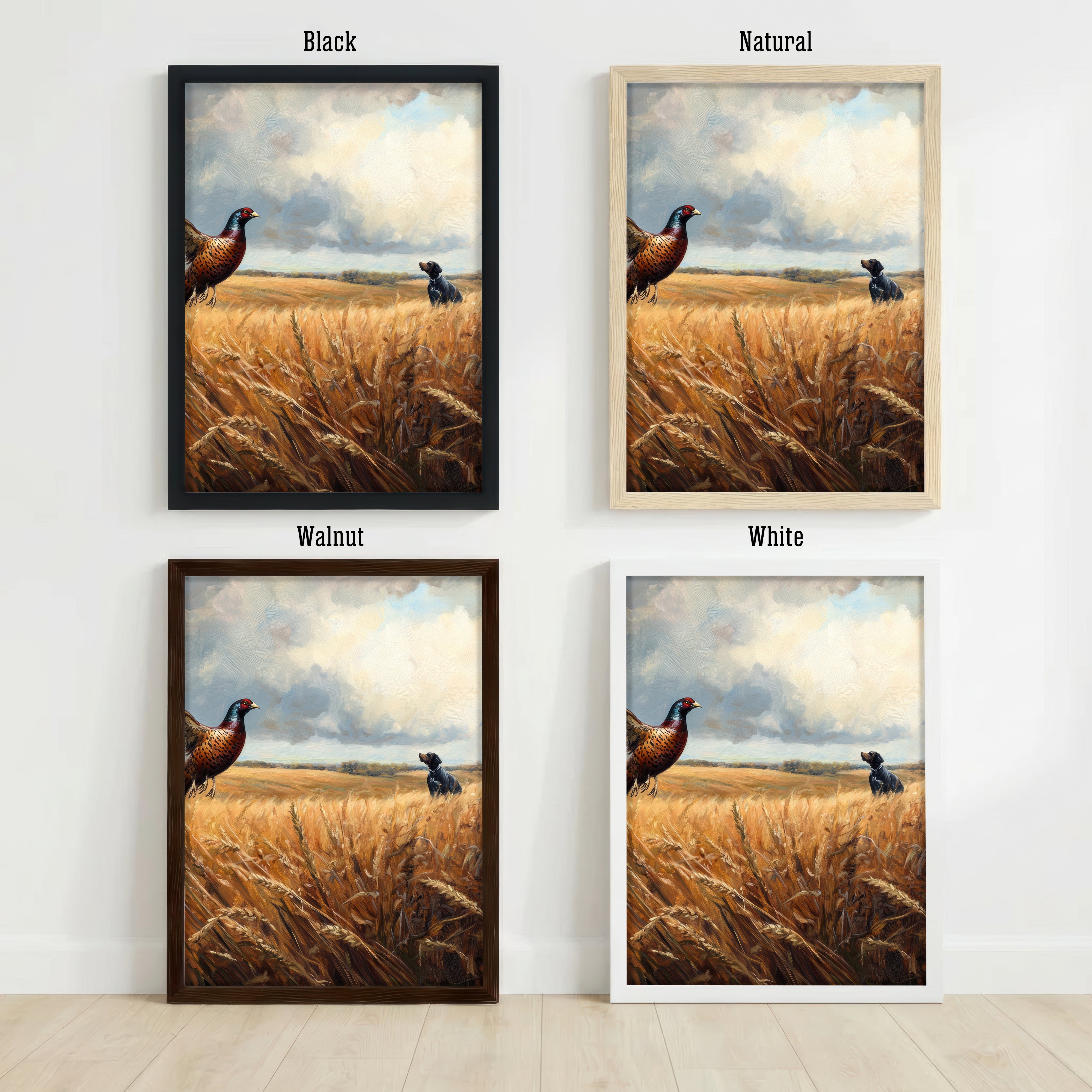 Flying Pheasant Countryside Art Print