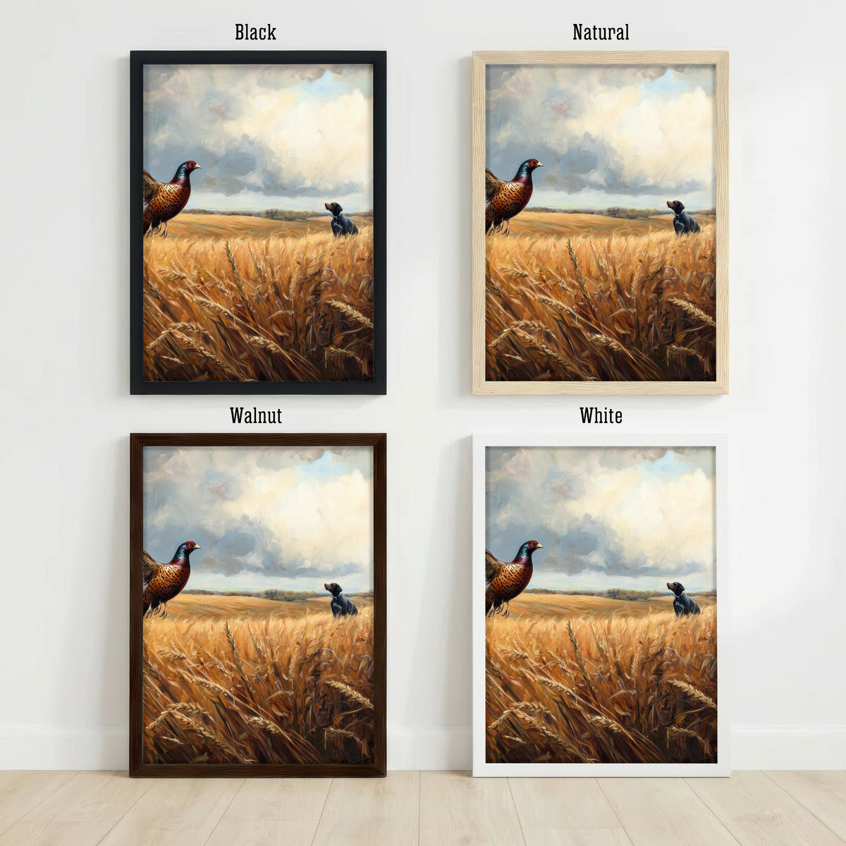 Flying Pheasant Countryside Art Print