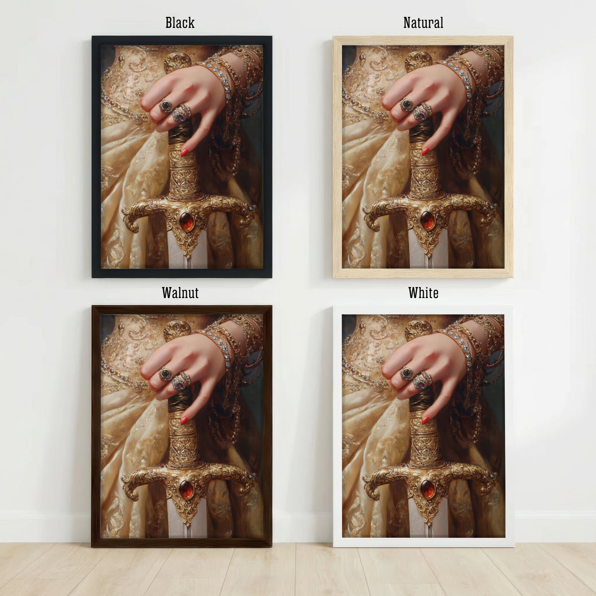 Jeweled Sword Hand Art Print
