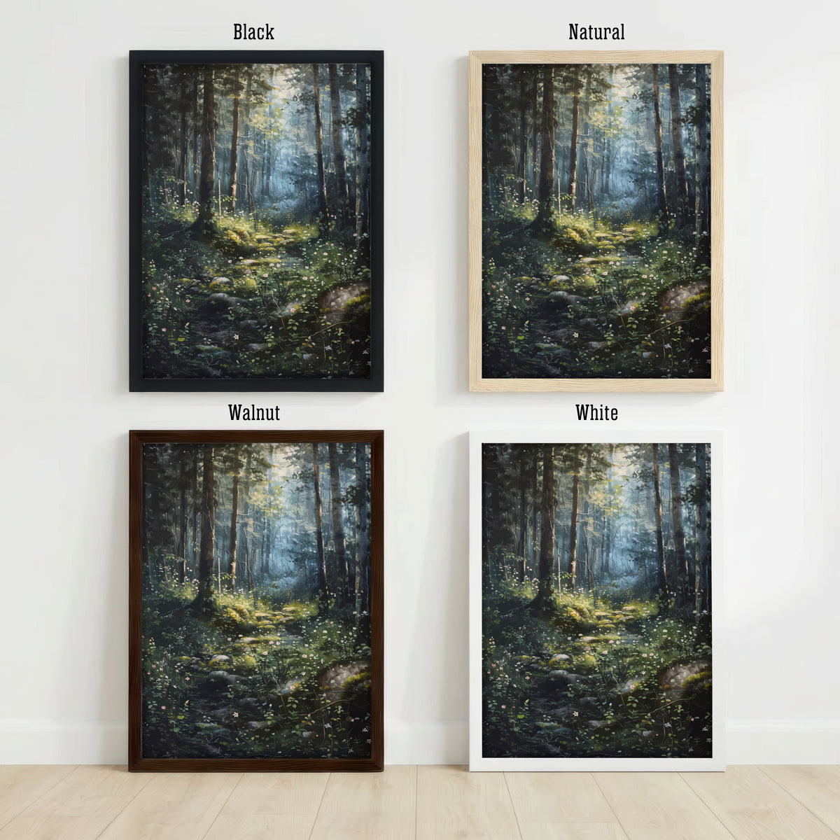 Moody Woodland Forest Art Print