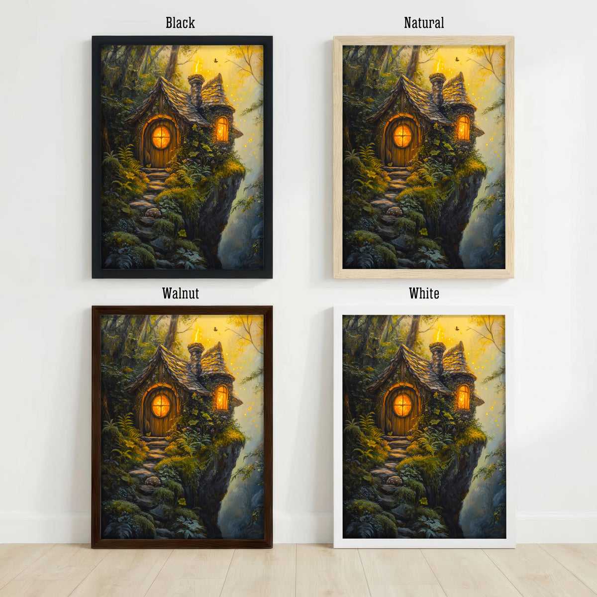 Enchanted Forest Cottage Art Print