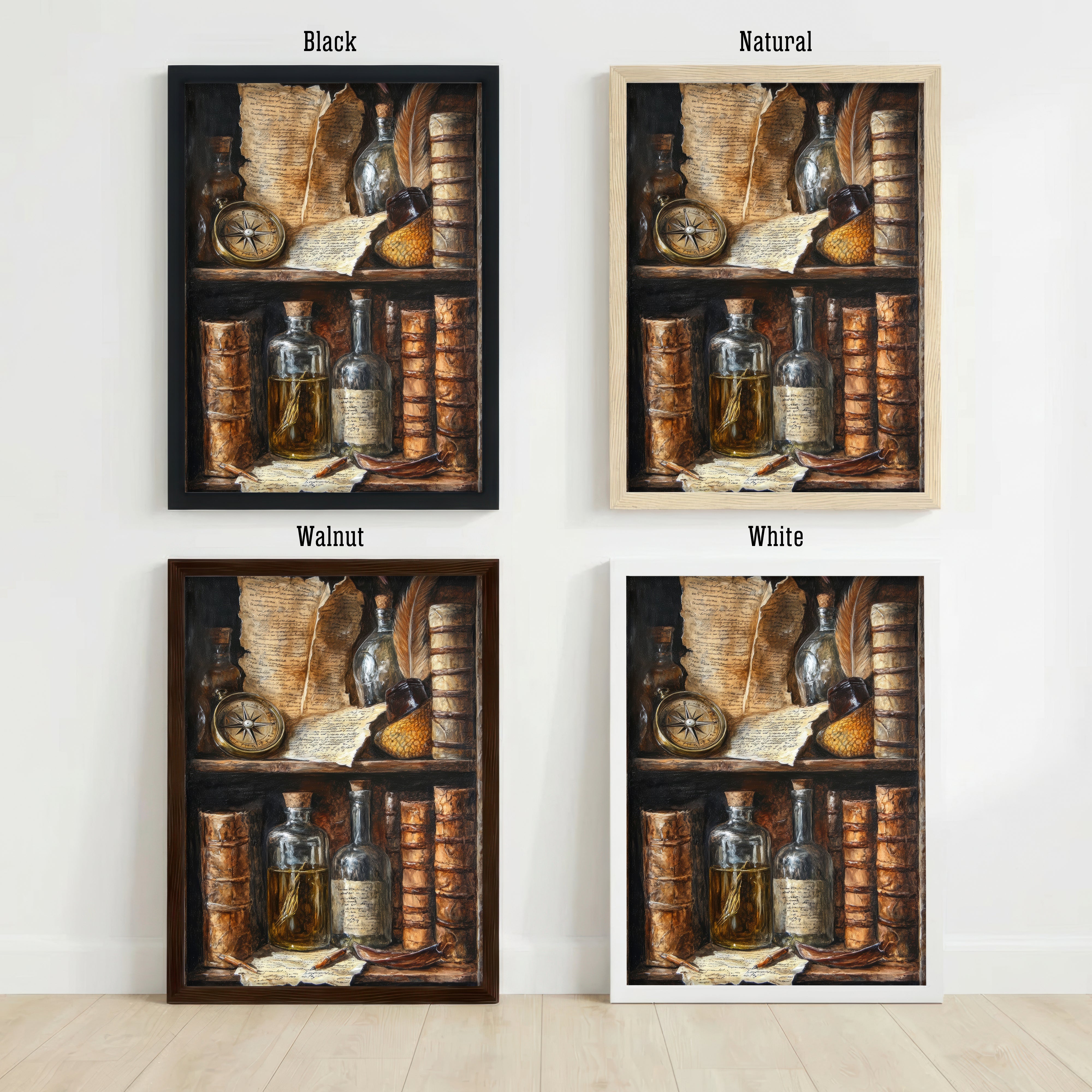 Dark Academia Study Still Life Art Print
