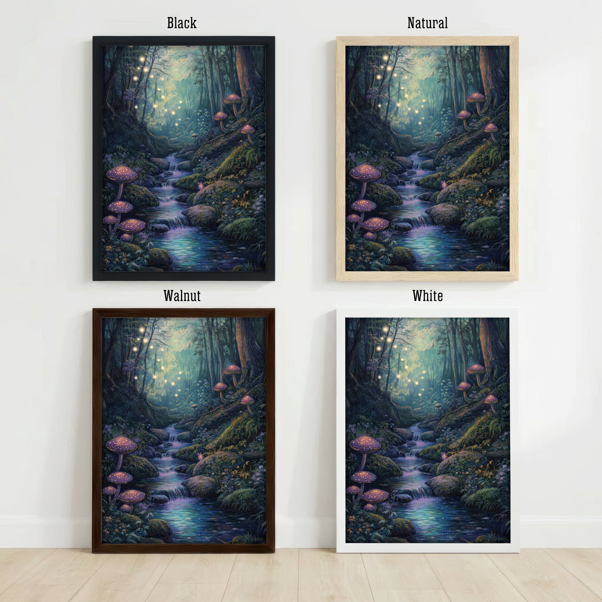 Enchanted Forest Mushroom Art Print