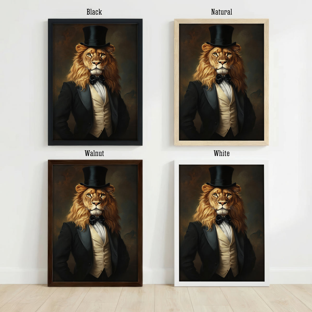 Lion in Top Hat Art Print
