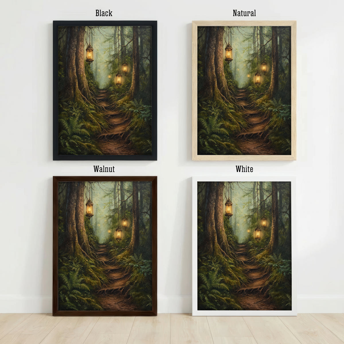 Enchanted Forest Lantern Art Print