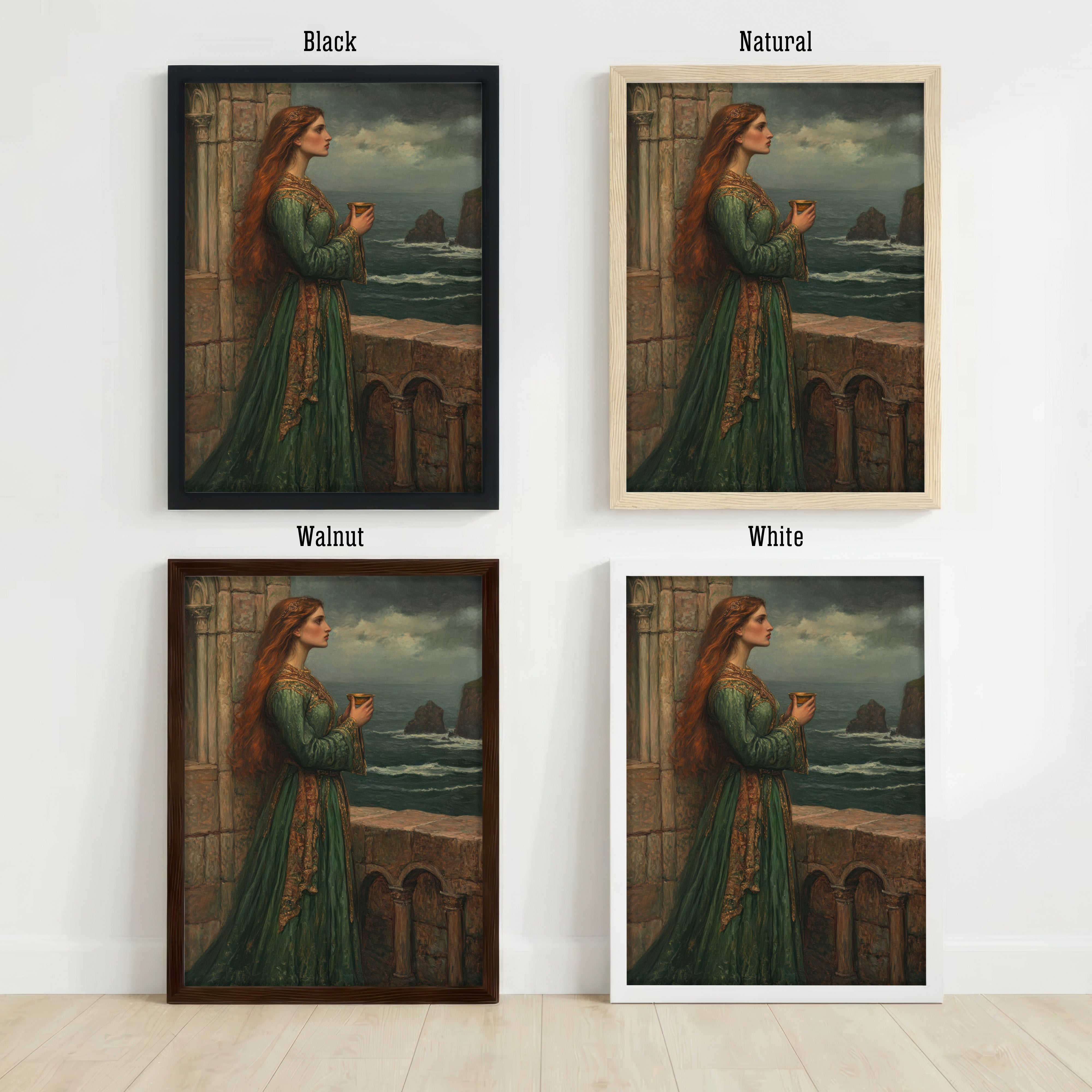 Medieval Woman by the Sea Art Print