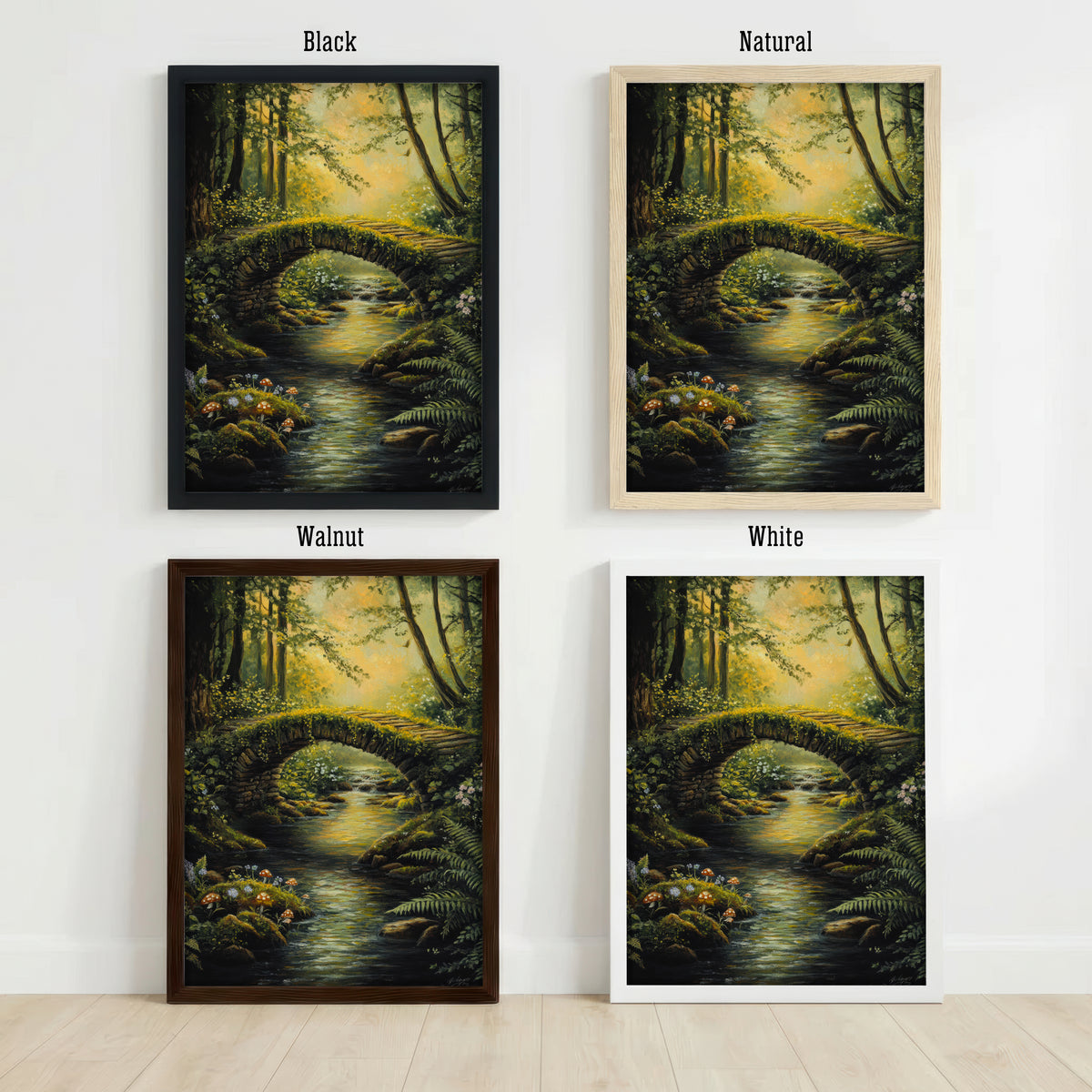 Woodland Stream Forest Art Print
