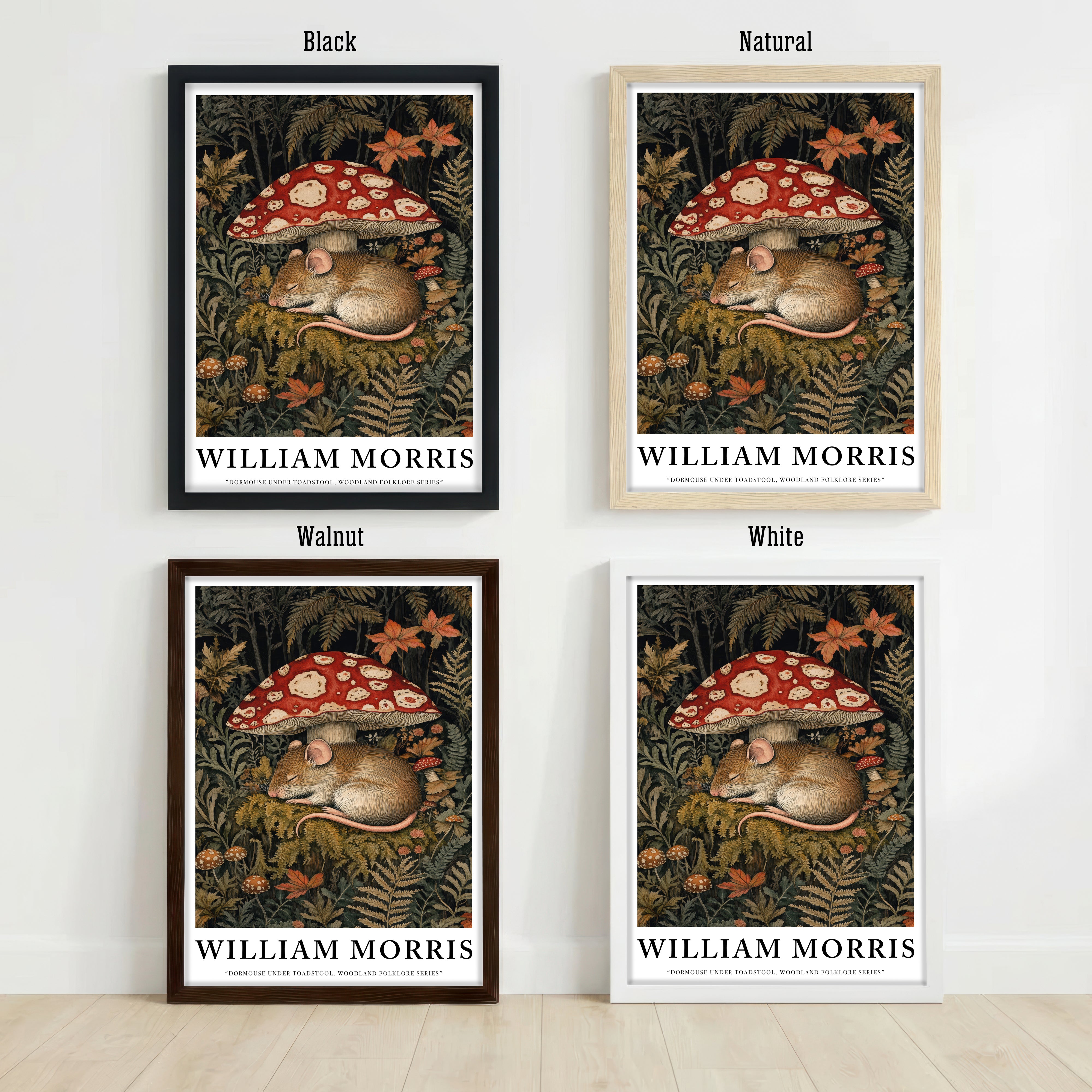 William Morris Inspired Dormouse Art Print