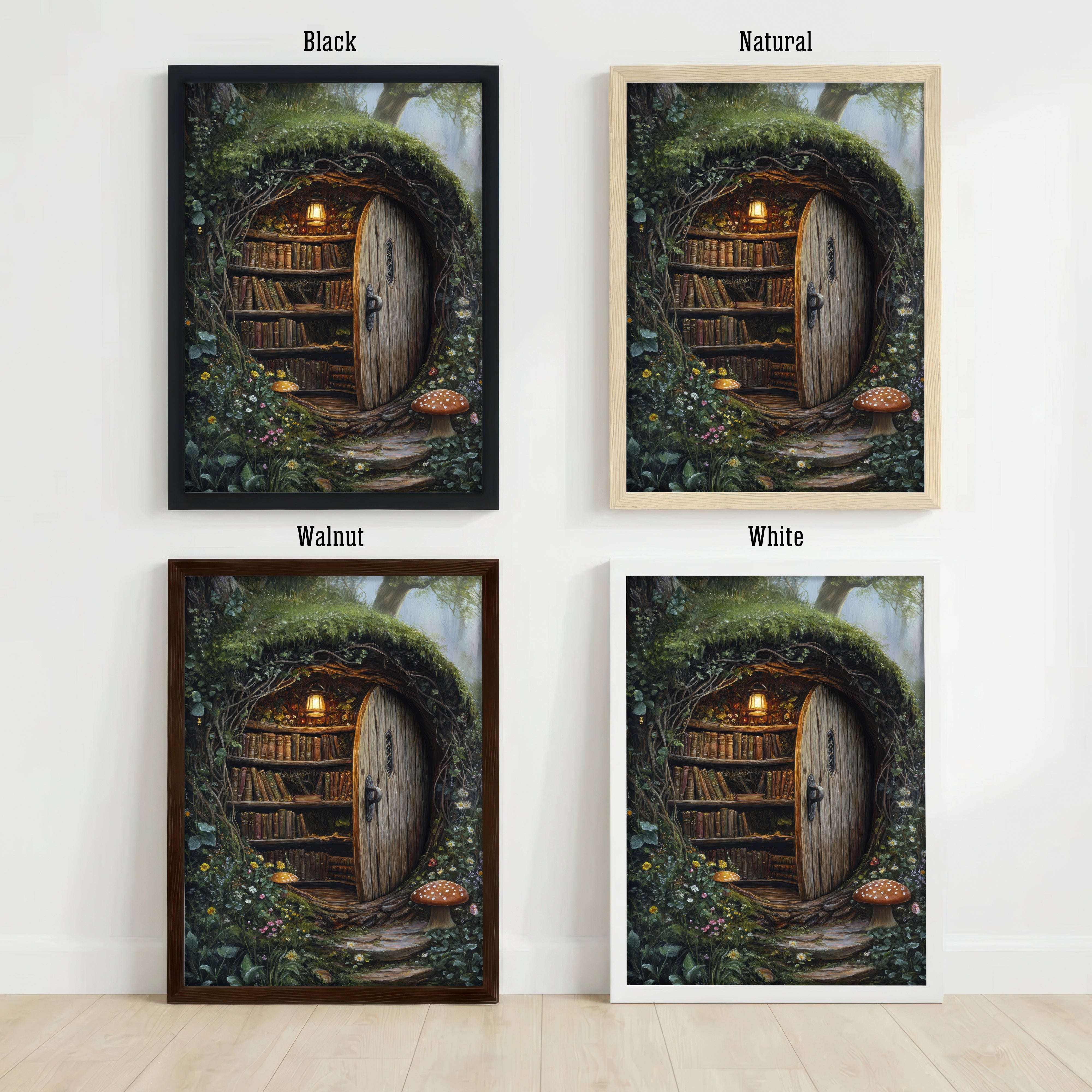 Enchanted Tree Hollow Library Art Print