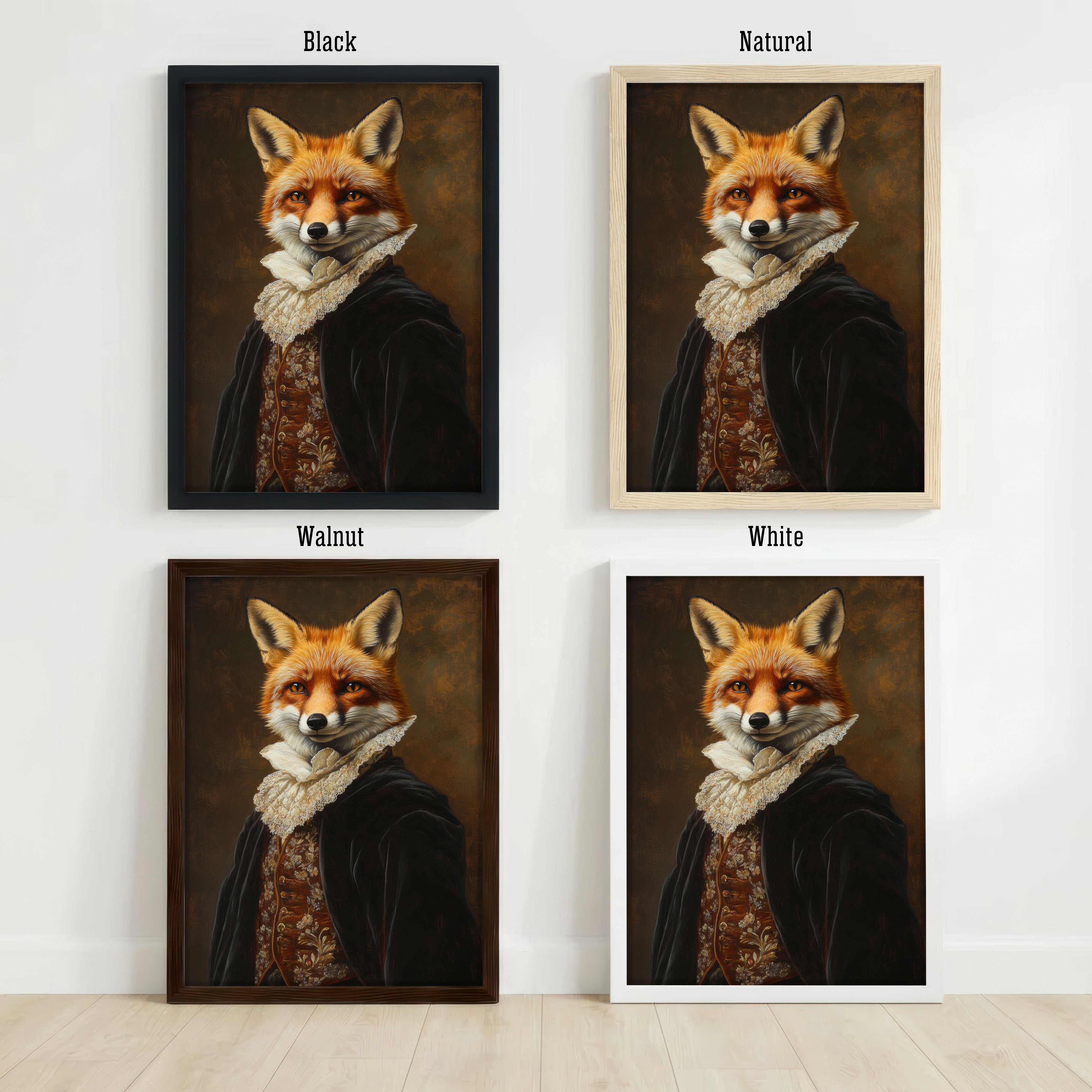 Victorian Fox Portrait Art Print