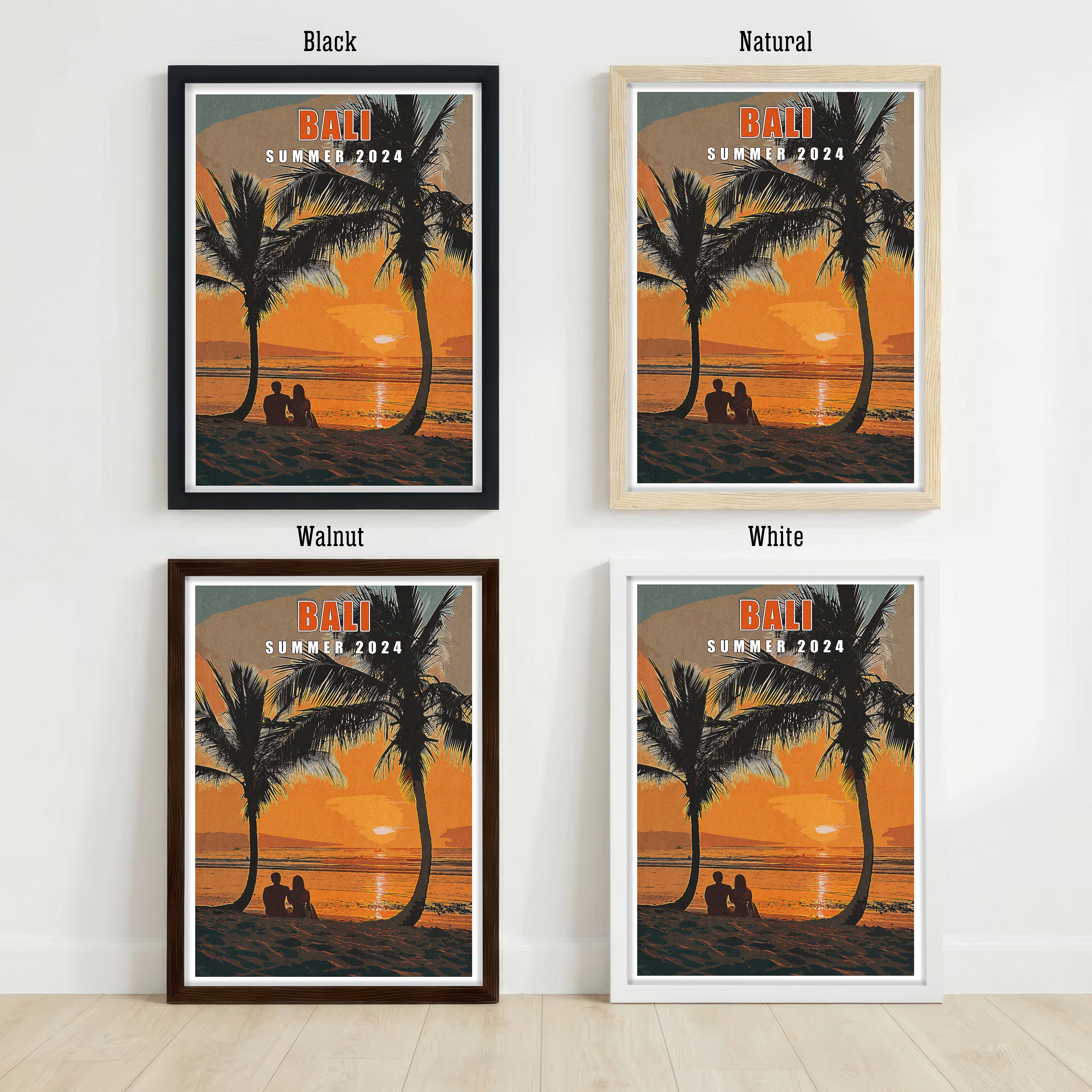 Bali Sunset Palm Tree Art Print