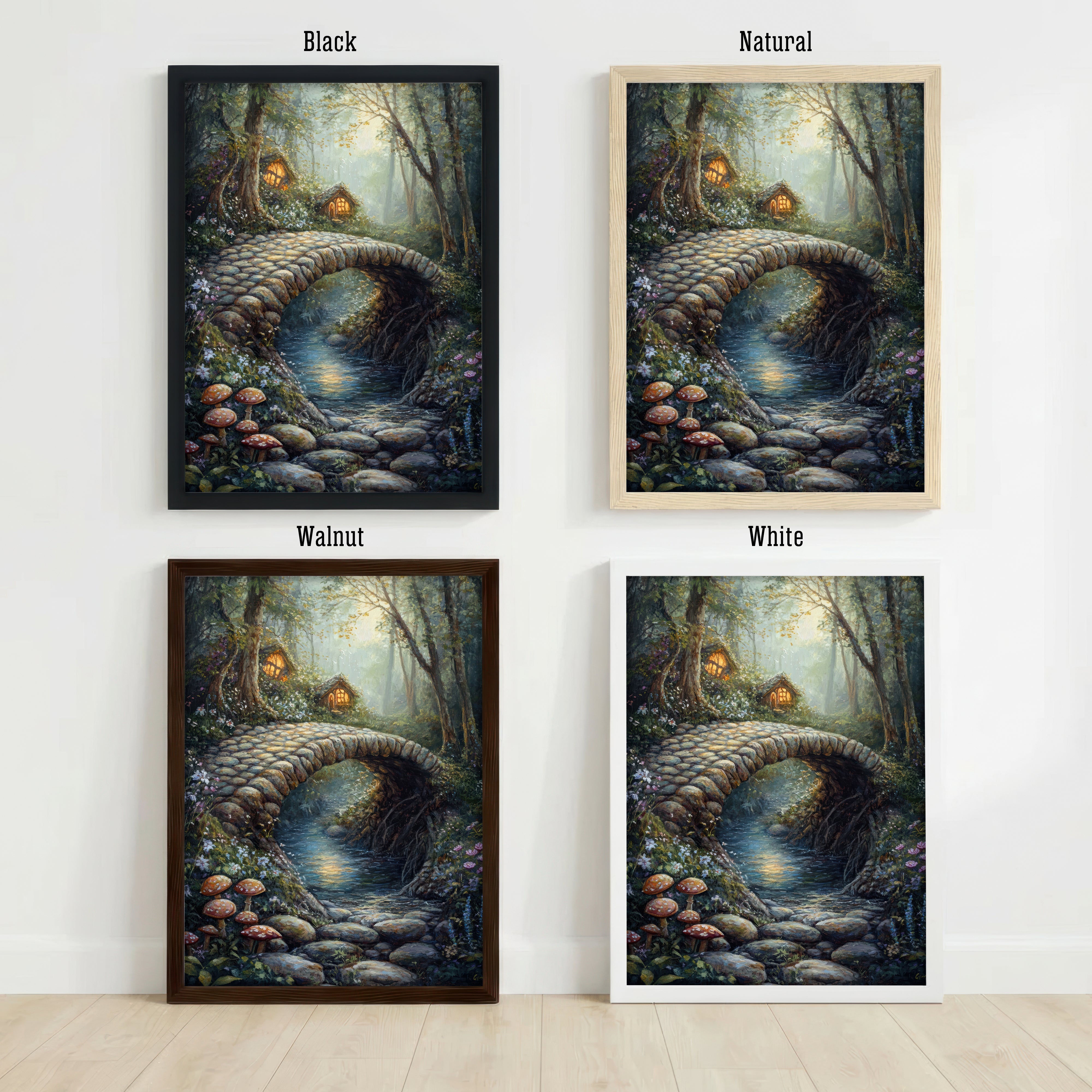 Enchanted Forest Bridge Art Print
