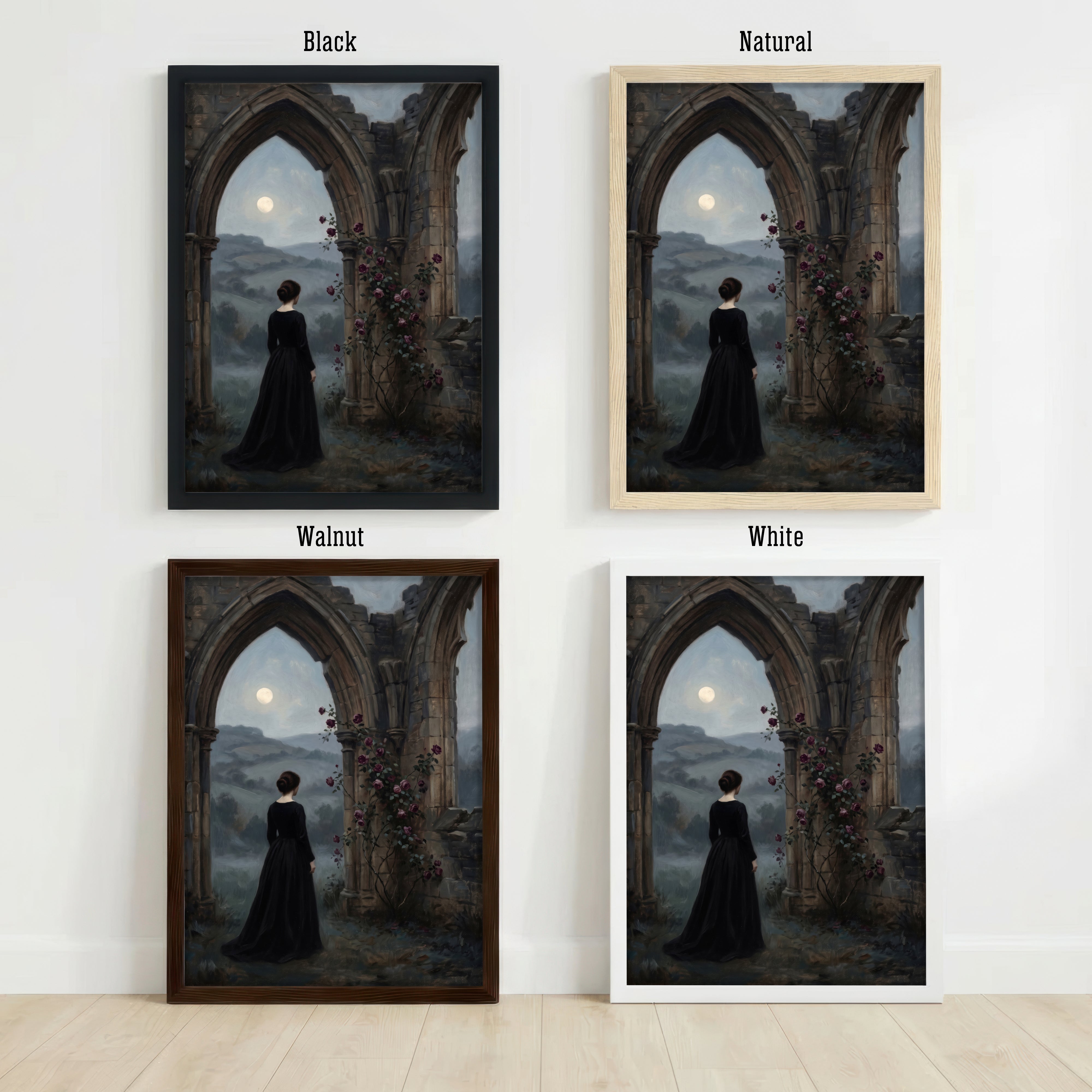 Woman Beneath Gothic Arch Art Print