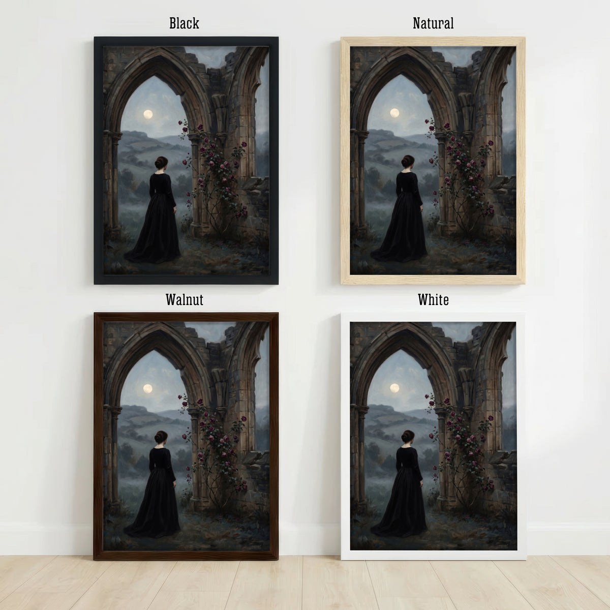 Woman Beneath Gothic Arch Art Print