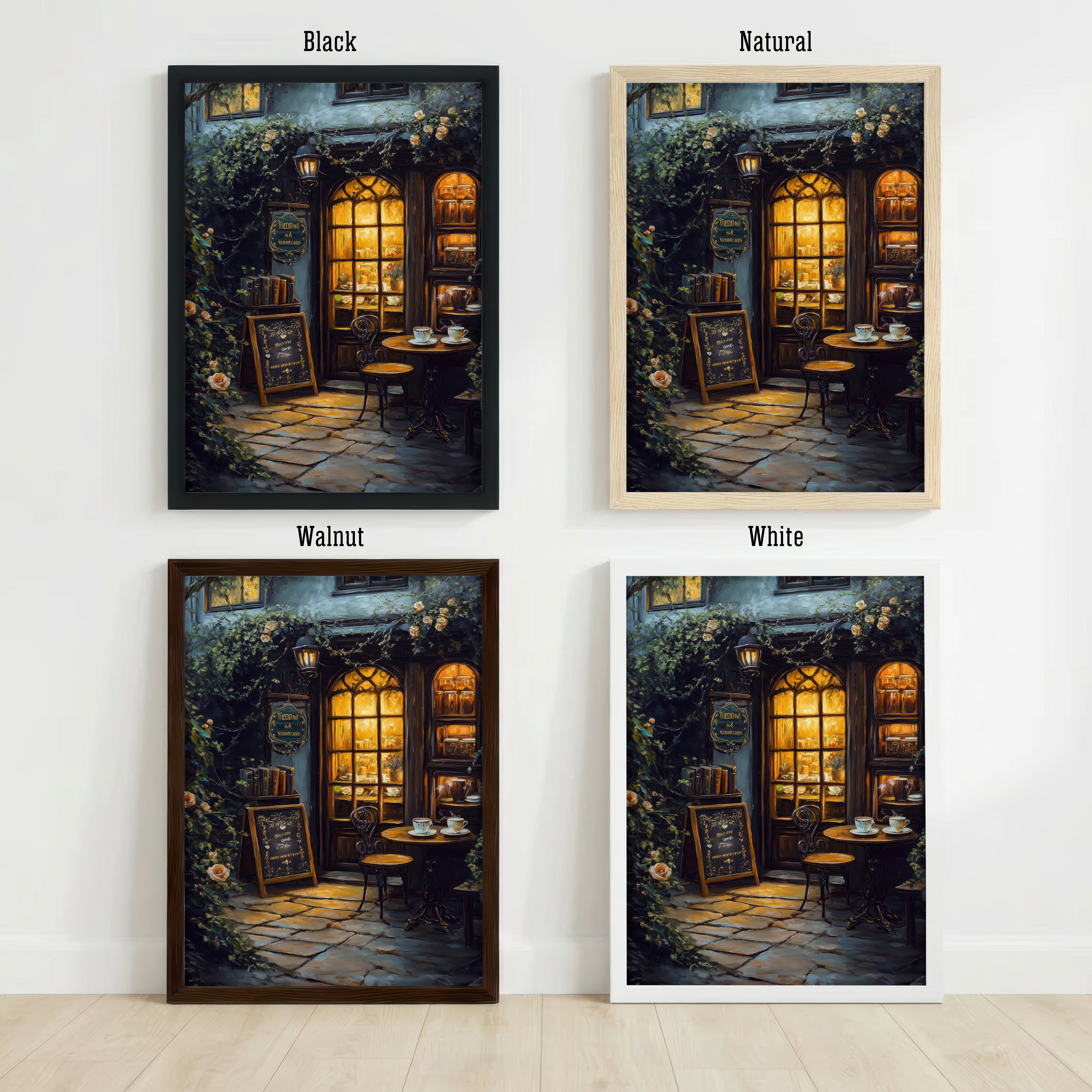 Ivy-Covered Tea Shop Art Print
